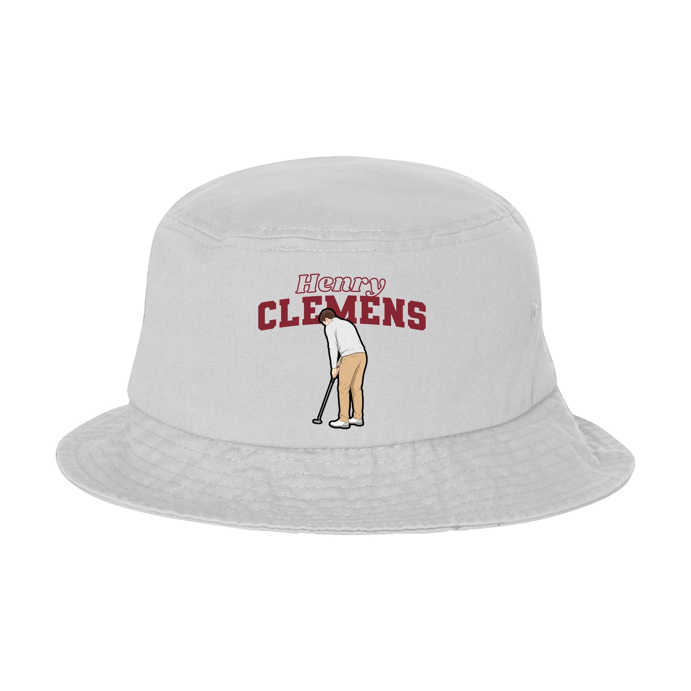Bucket Cap — Name Arch in White
