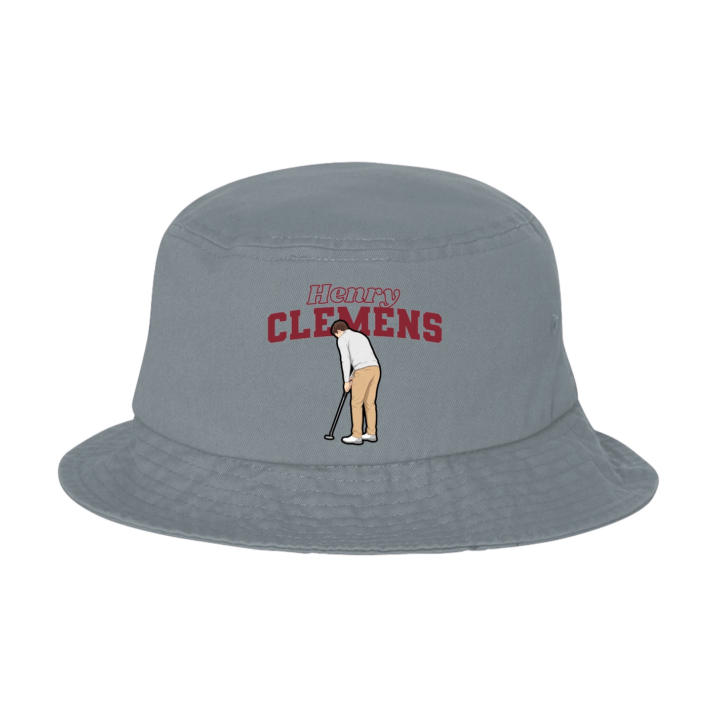 Bucket Cap — Name Arch in Grey