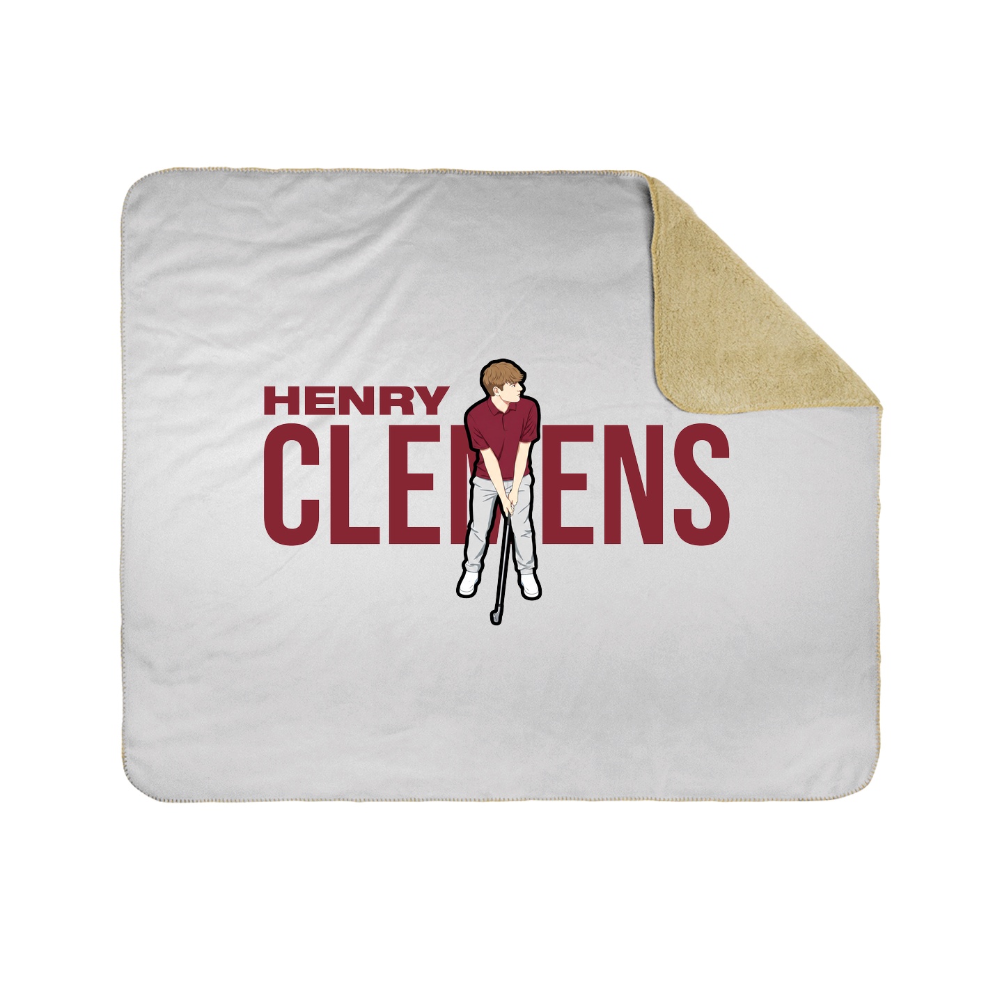 Throw Blanket — Player Name in White