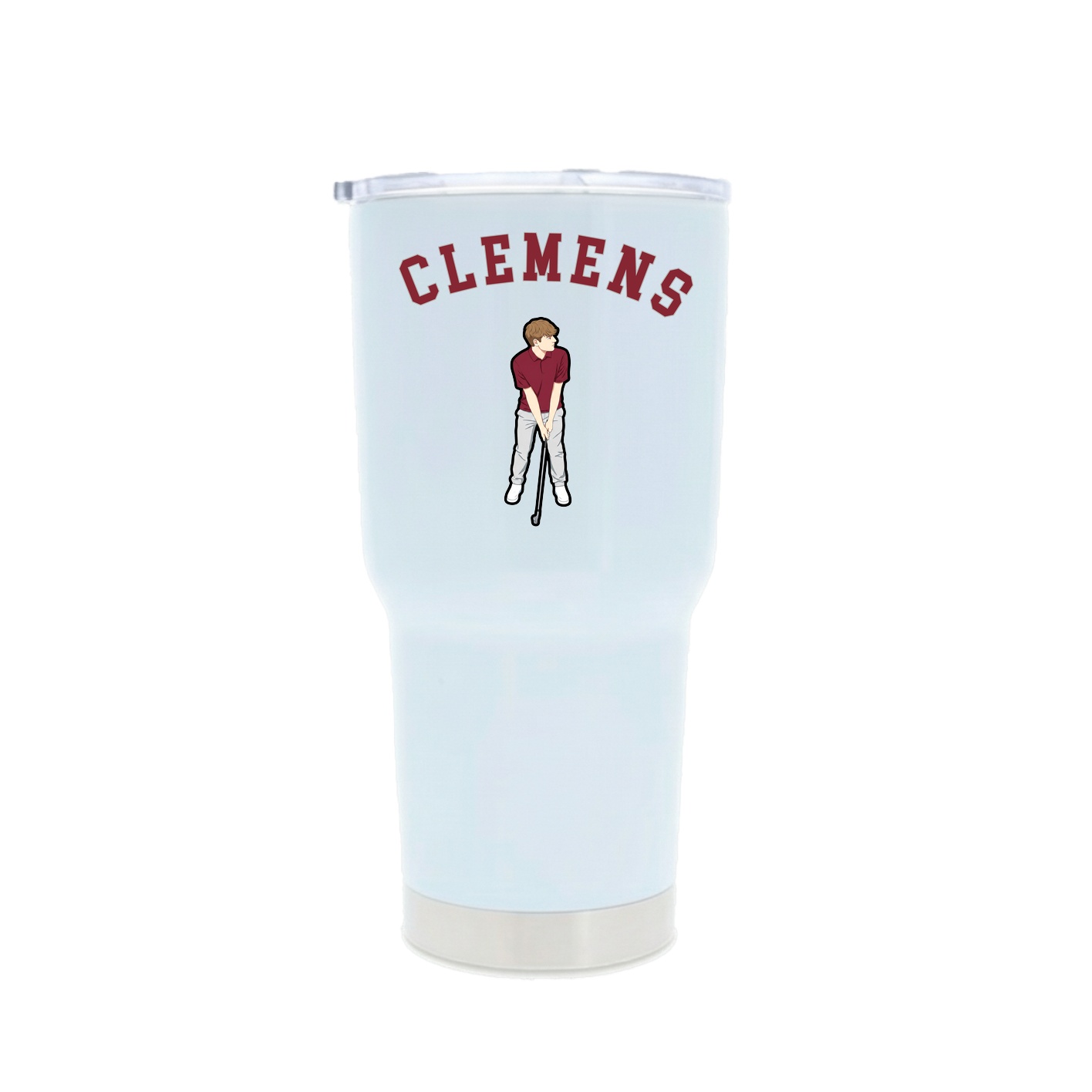 30oz Stainless Steel Tumbler — Shirsey Arch in White