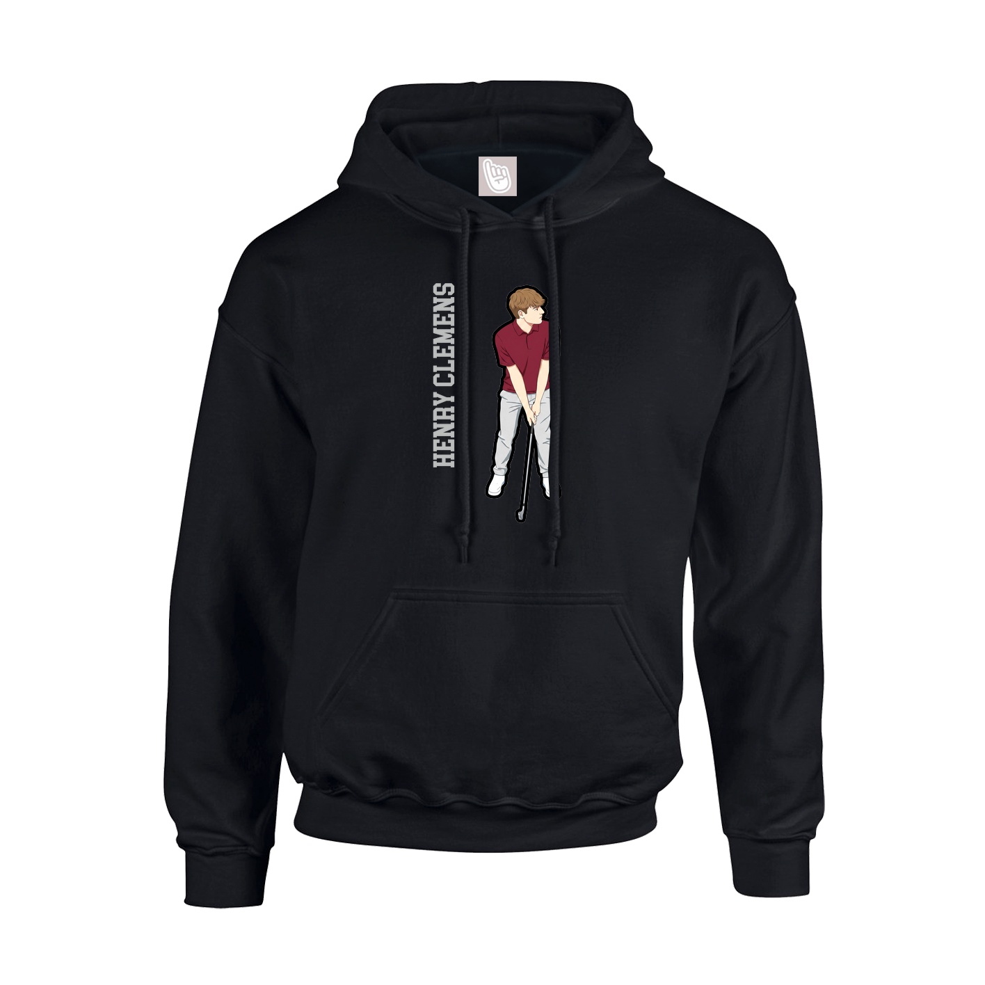 Youth Hoodie — Name Vertical in Black