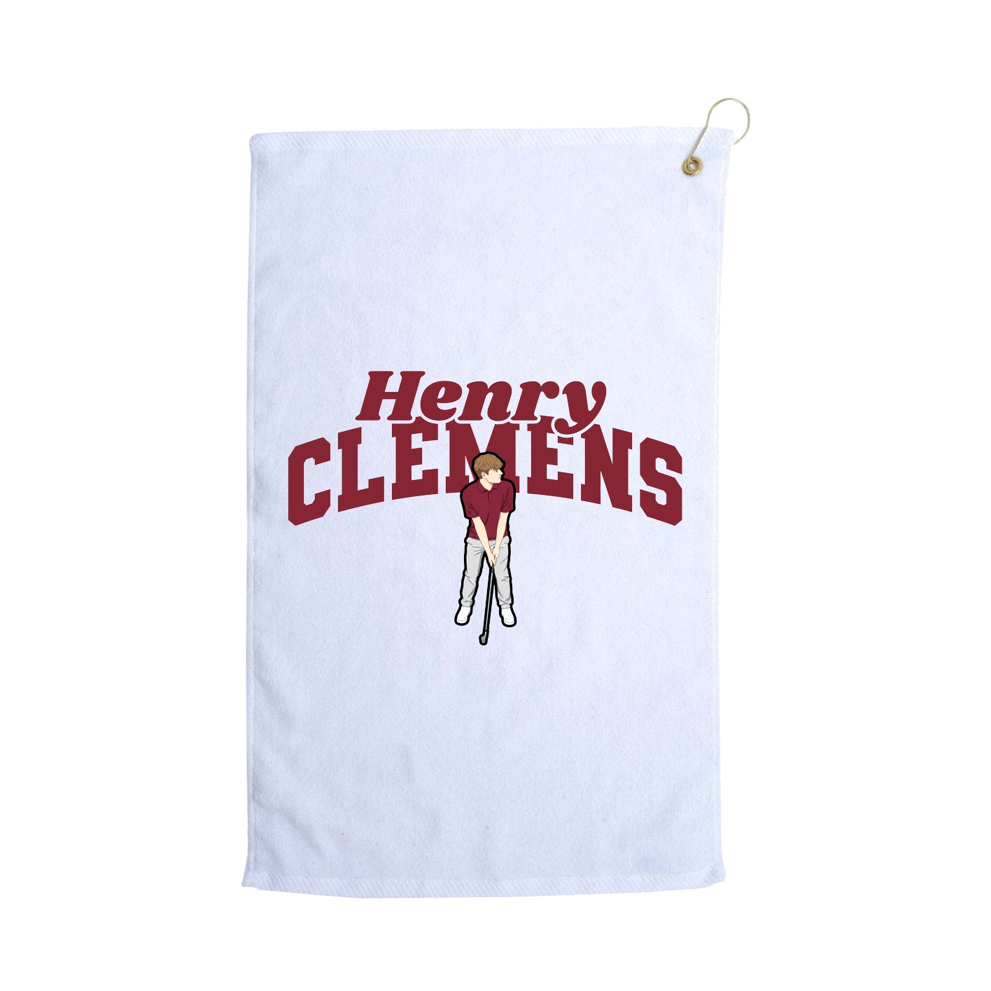 Golf Towel — Signature Arch in White