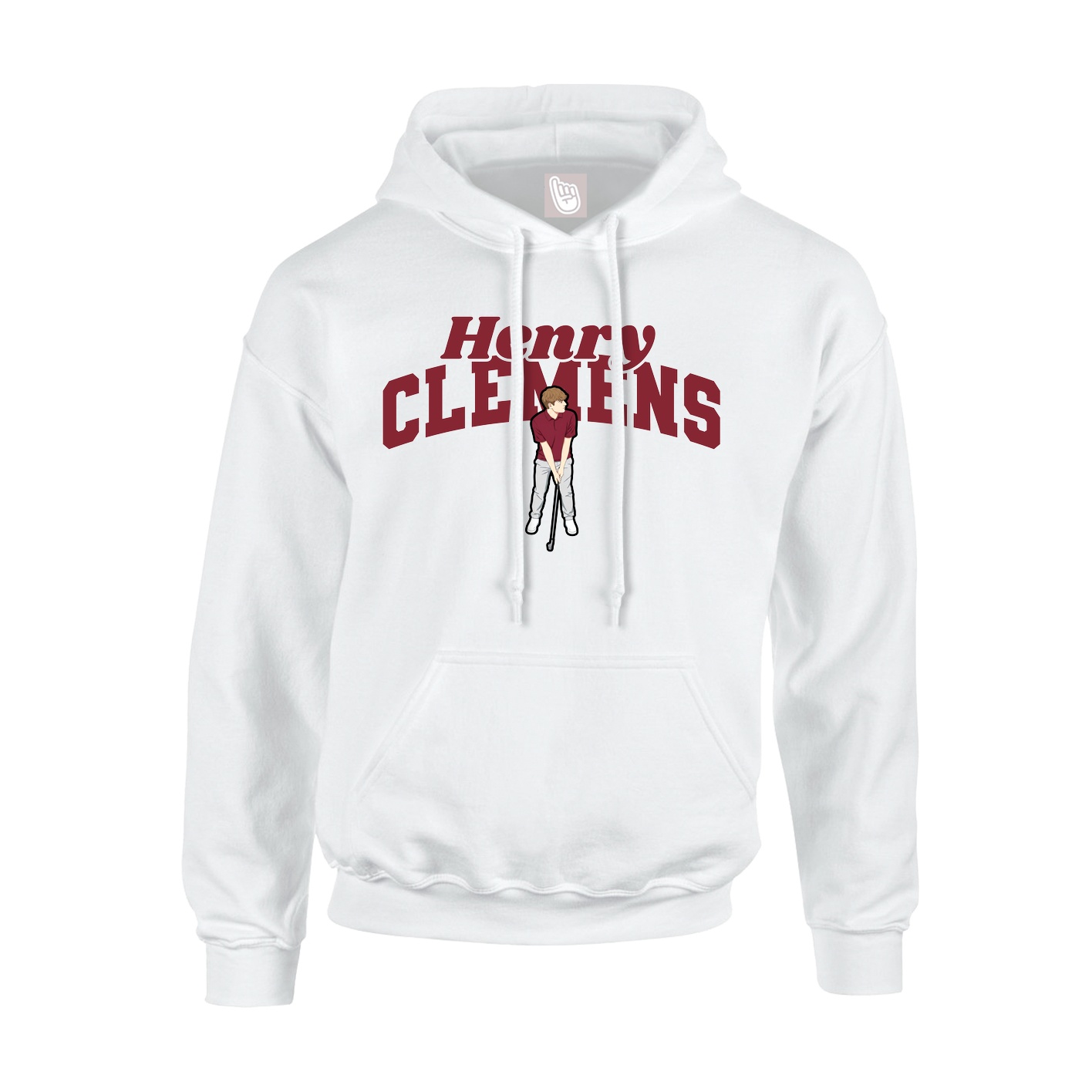 Youth Hoodie — Signature Arch in White
