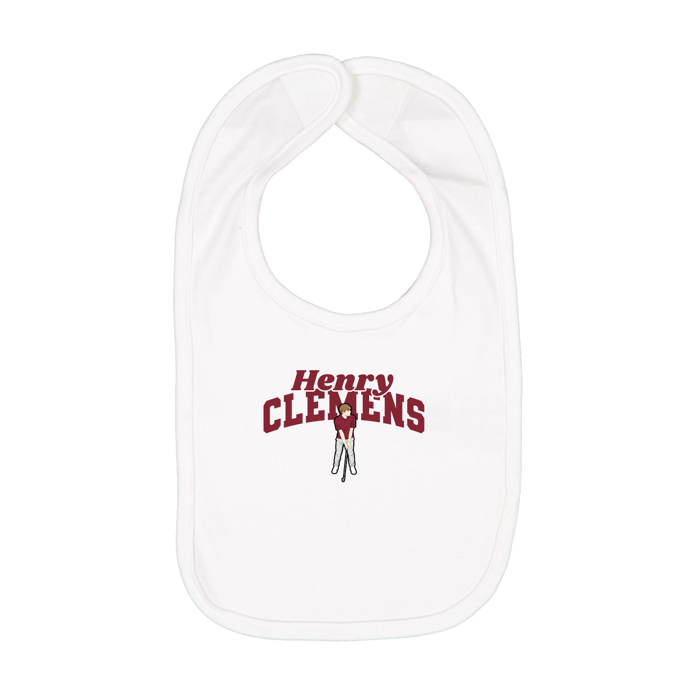 Infant Bib — Signature Arch in White