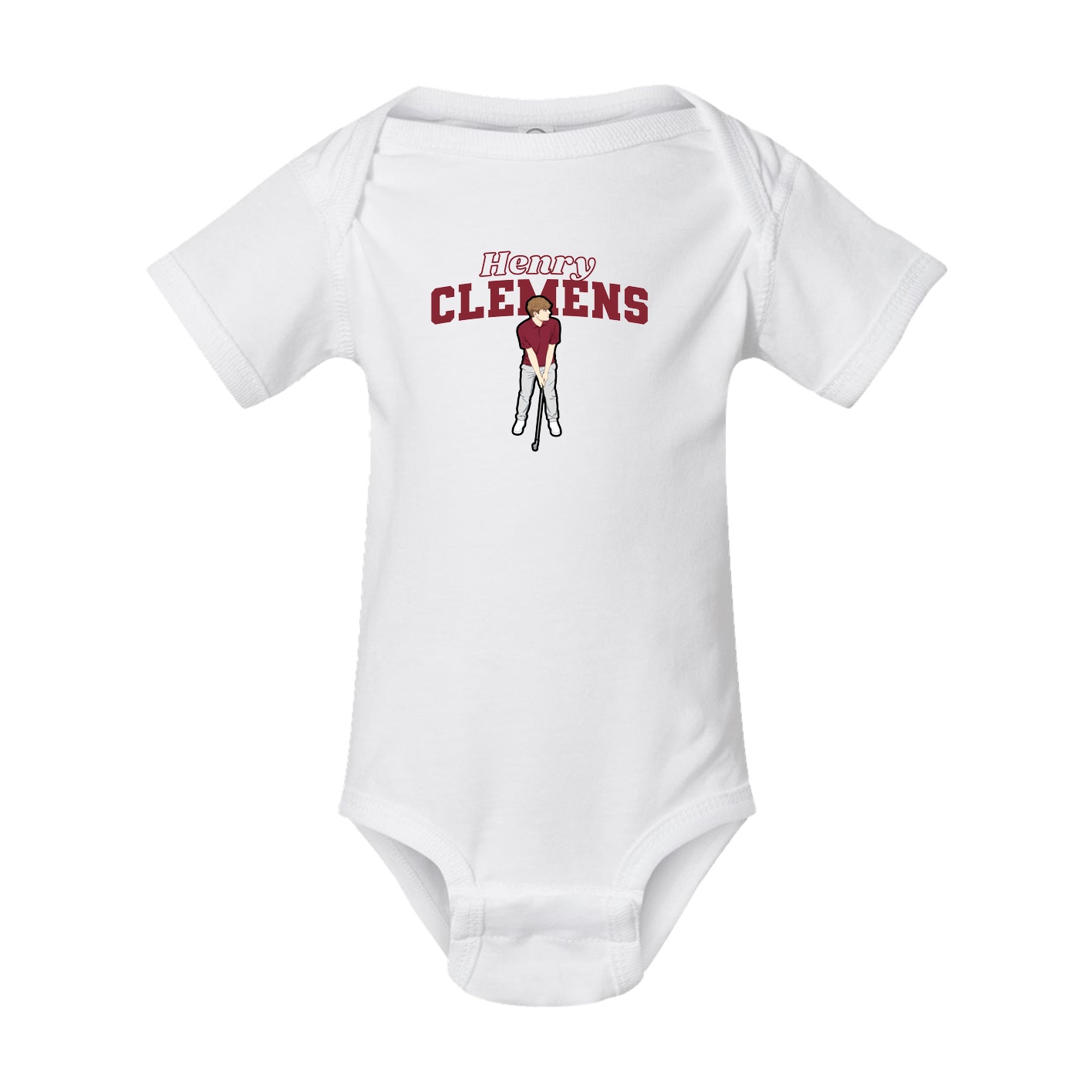 Baby Onesie — Name Arch in White