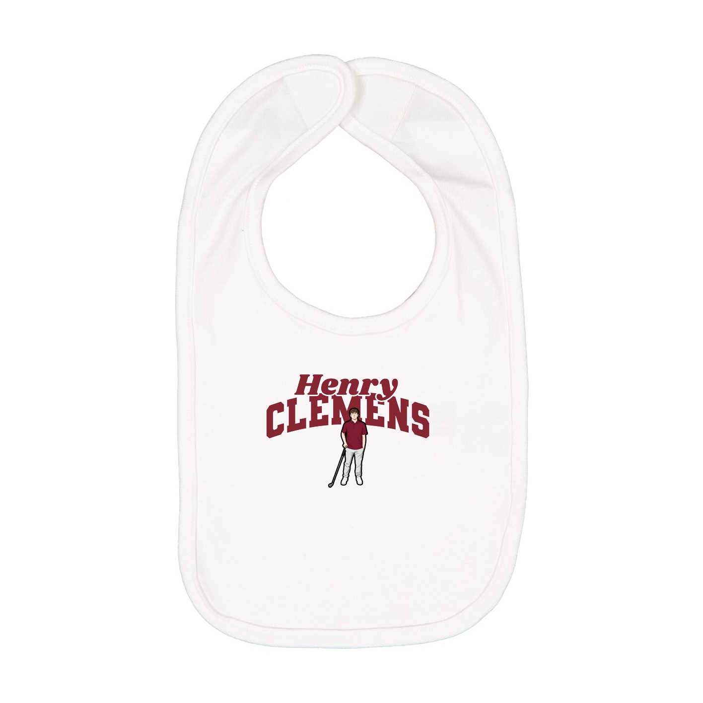 Infant Bib — Signature Arch in White