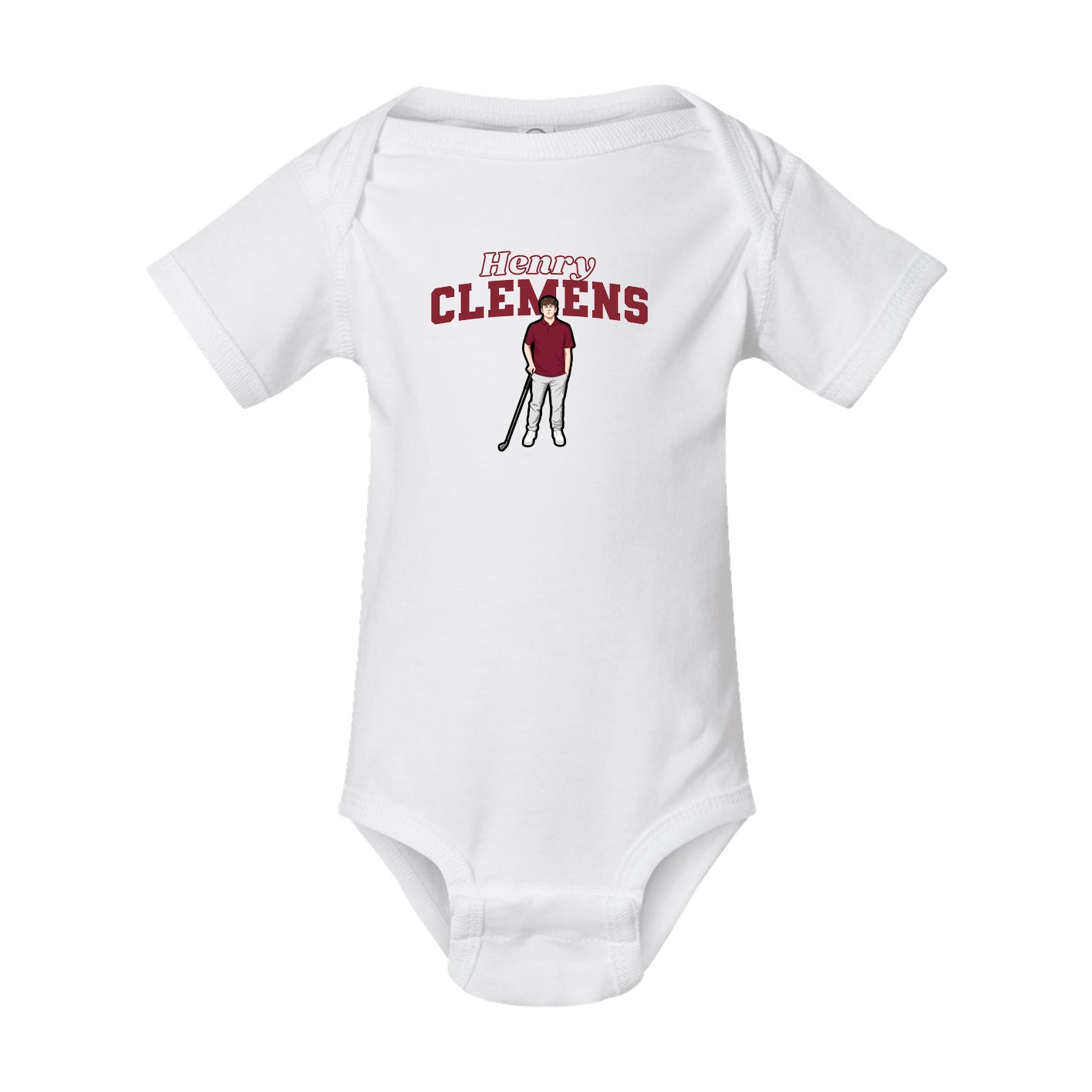 Baby Onesie — Name Arch in White