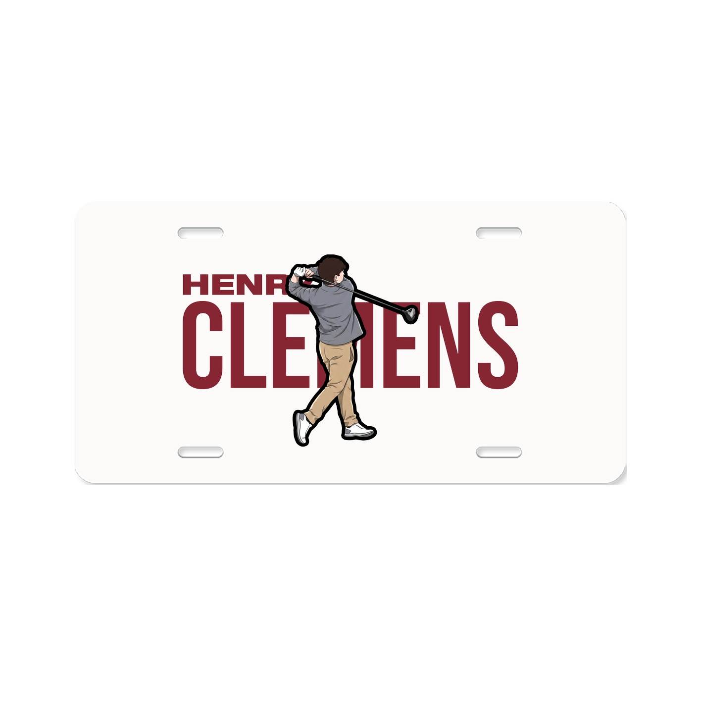 License Plate — Player Name in Classic
