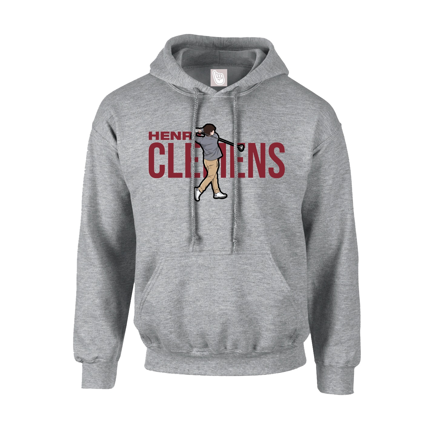 Youth Hoodie — Player Name in Grey