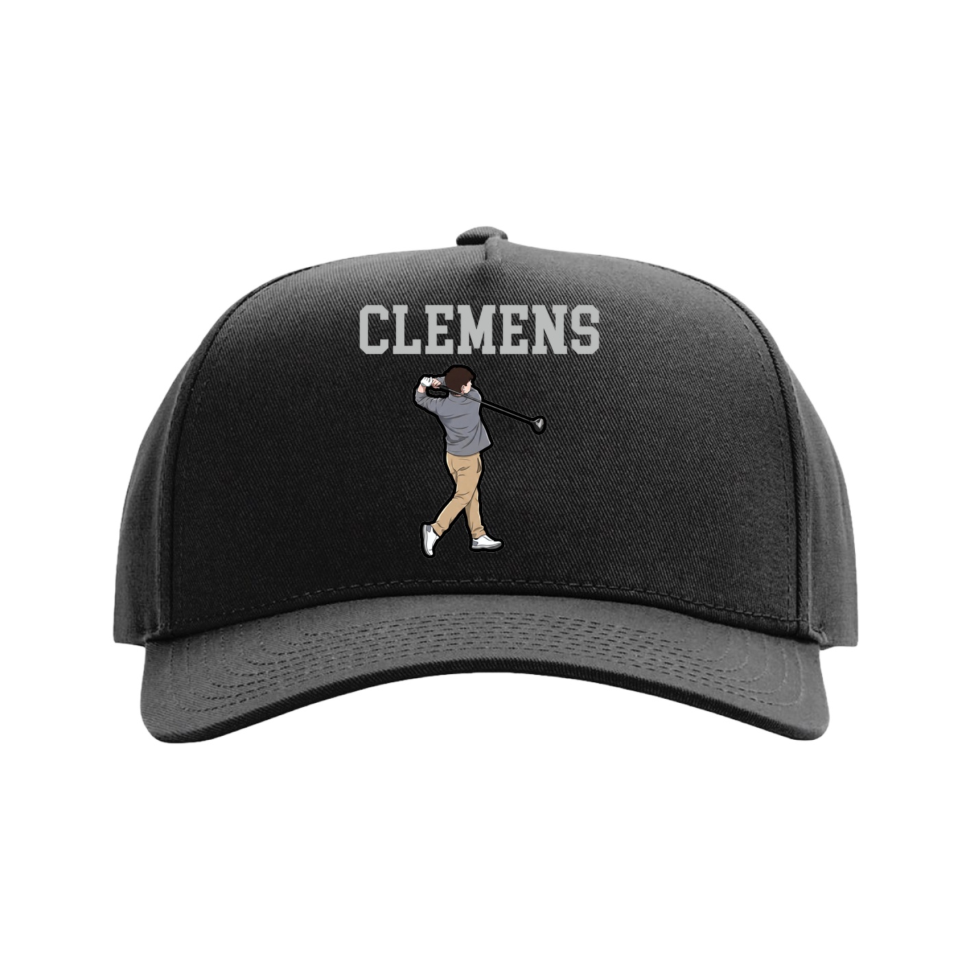 Full Fabric Five-Panel Champ Cap — Shirsey in Black