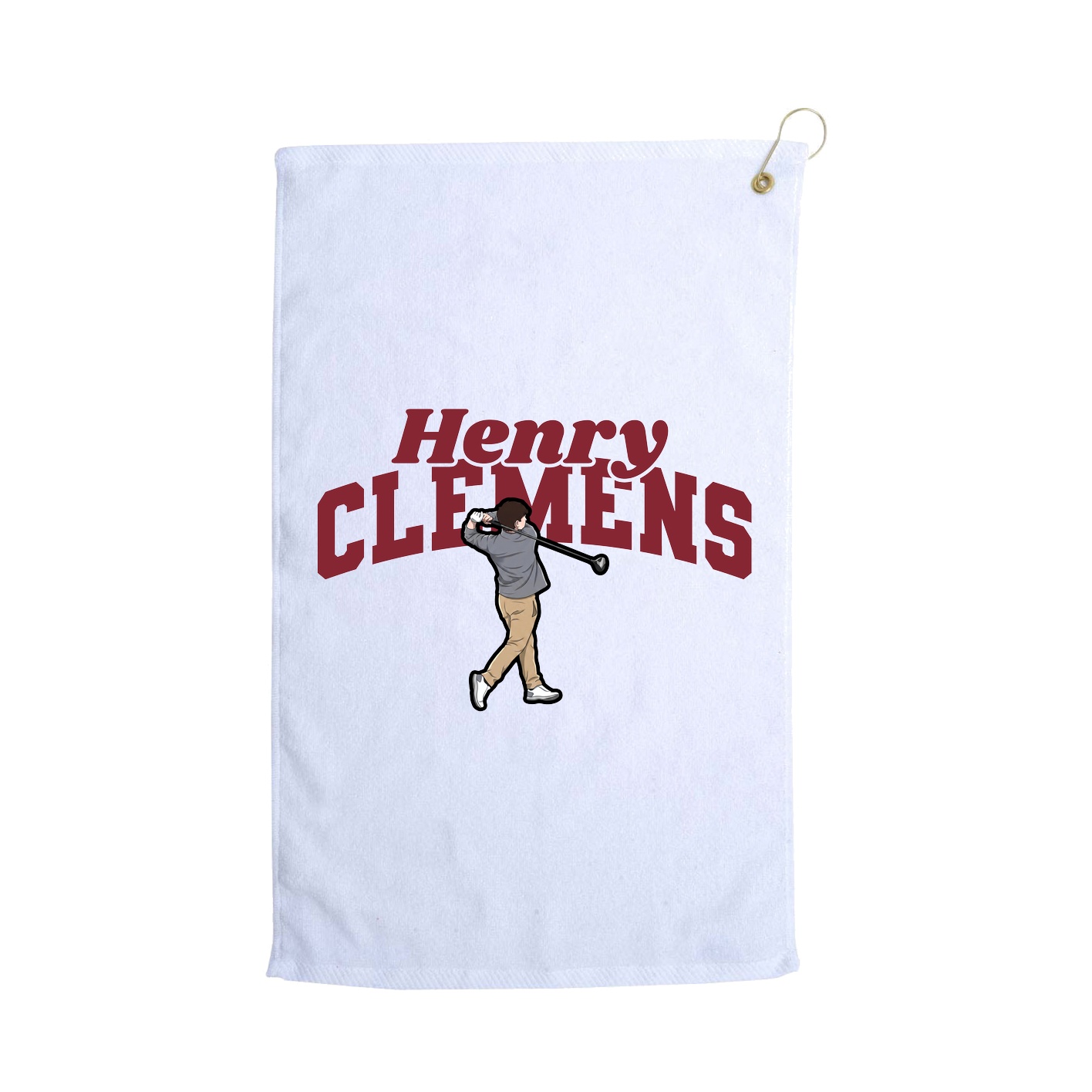 Golf Towel — Signature Arch in White