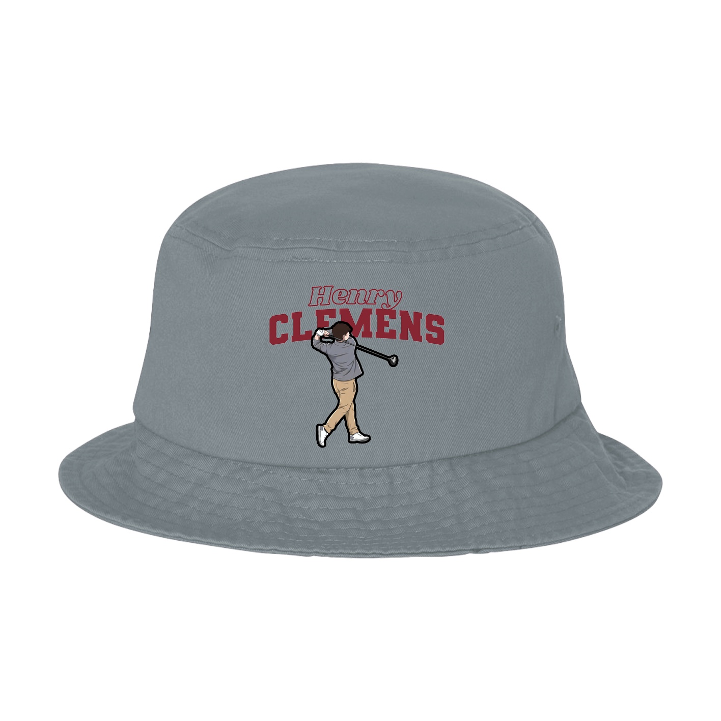 Bucket Cap — Name Arch in Grey