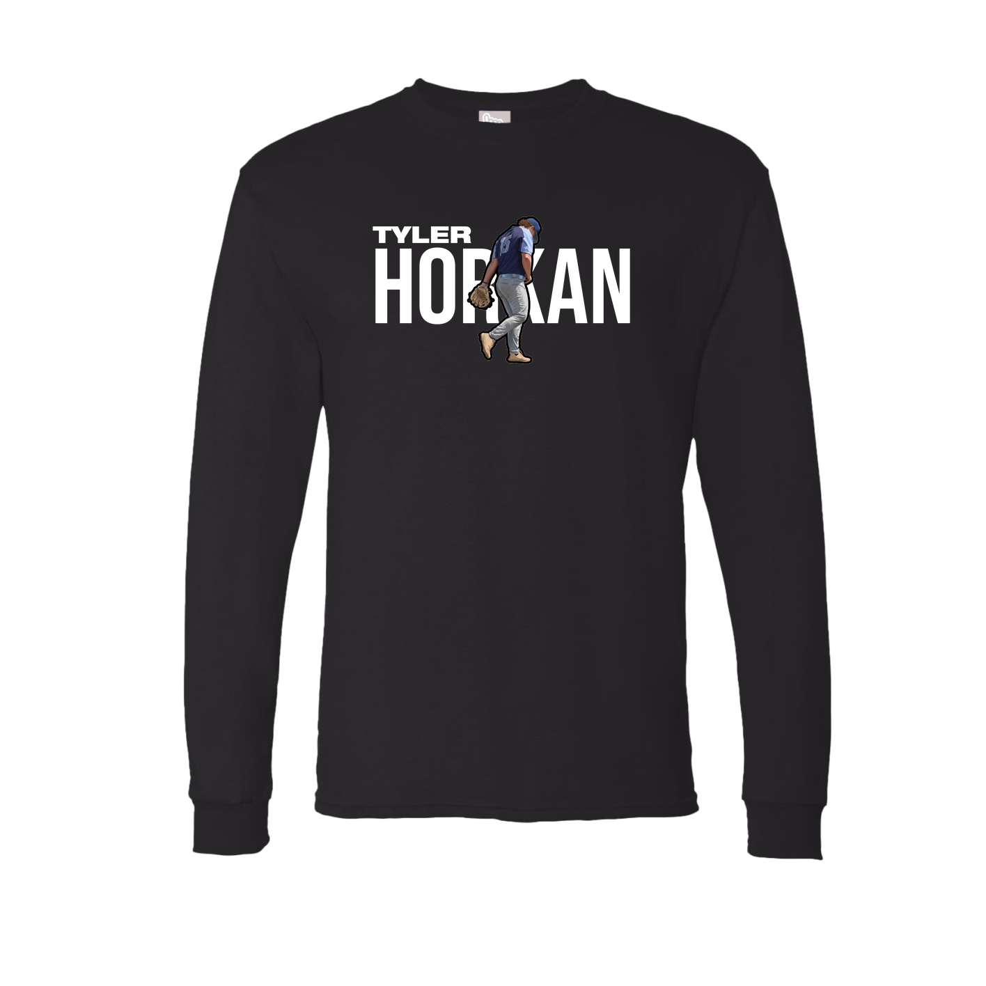 Long Sleeve Tee — Player Name in Black