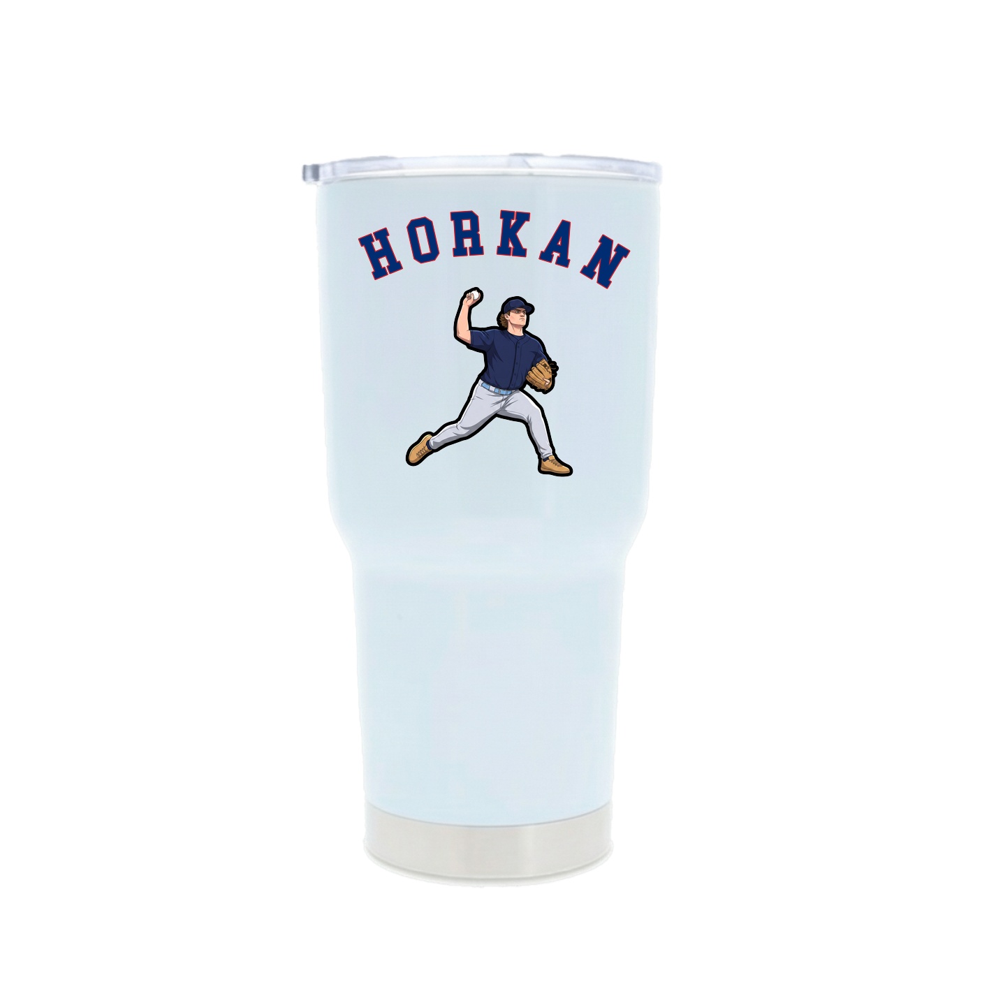 30oz Stainless Steel Tumbler — Shirsey Arch in White