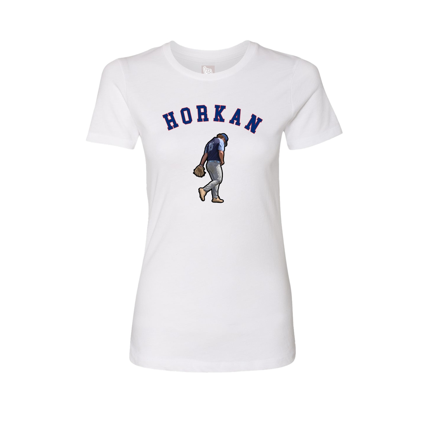 Fitted Women's Tee — Shirsey Arch in White