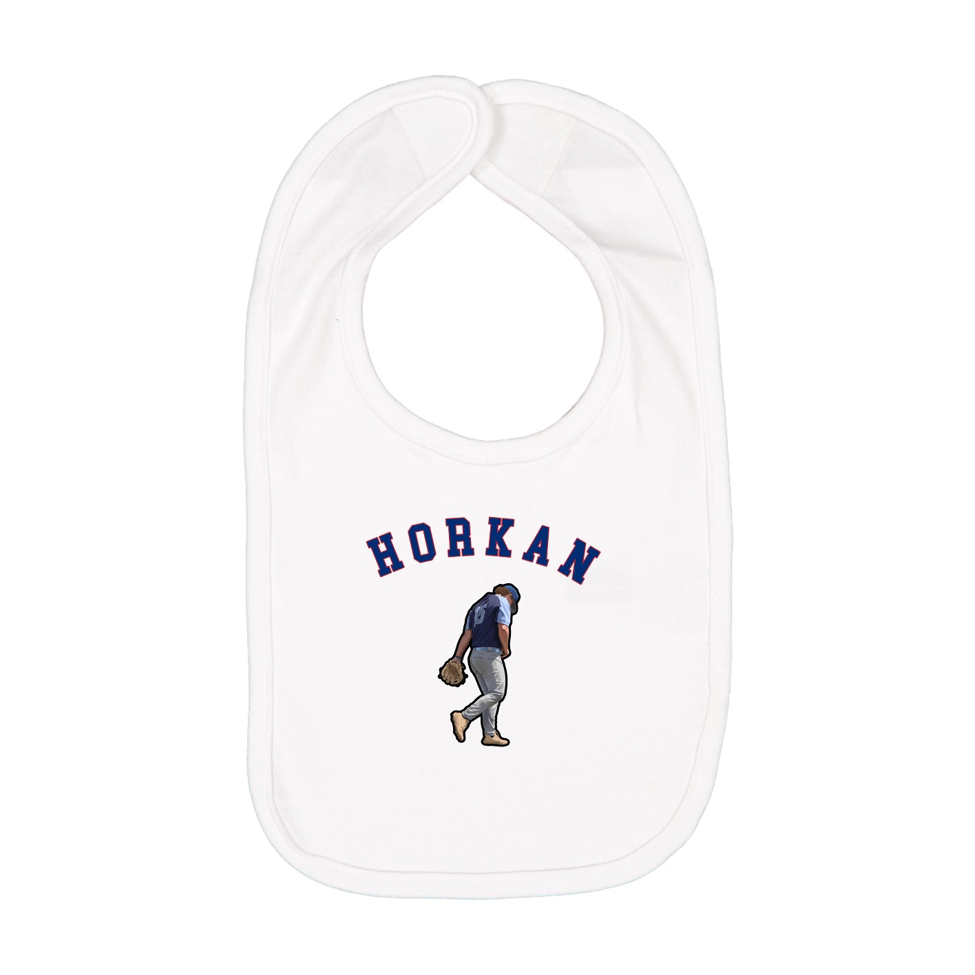 Infant Bib — Shirsey Arch in White