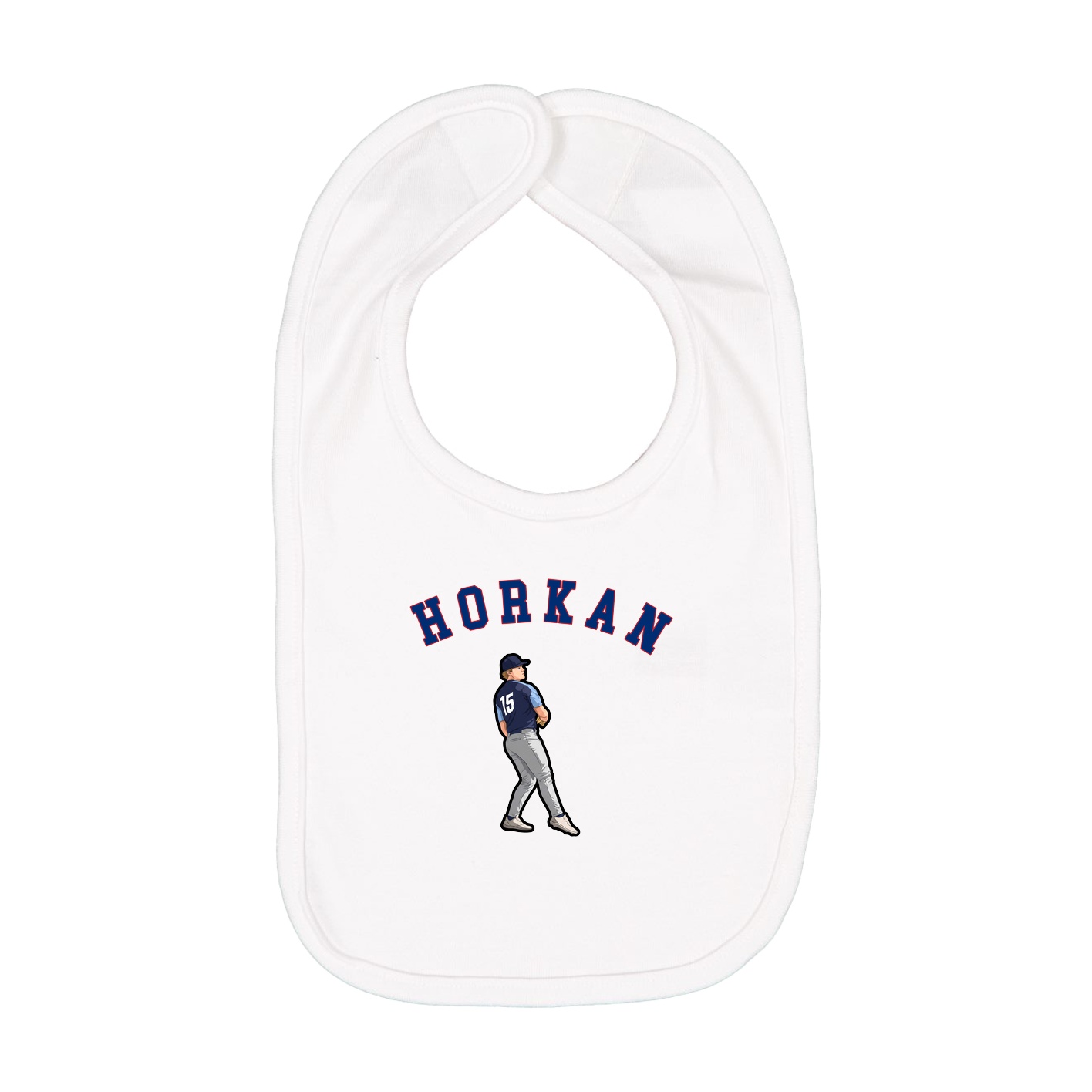 Infant Bib — Shirsey Arch in White