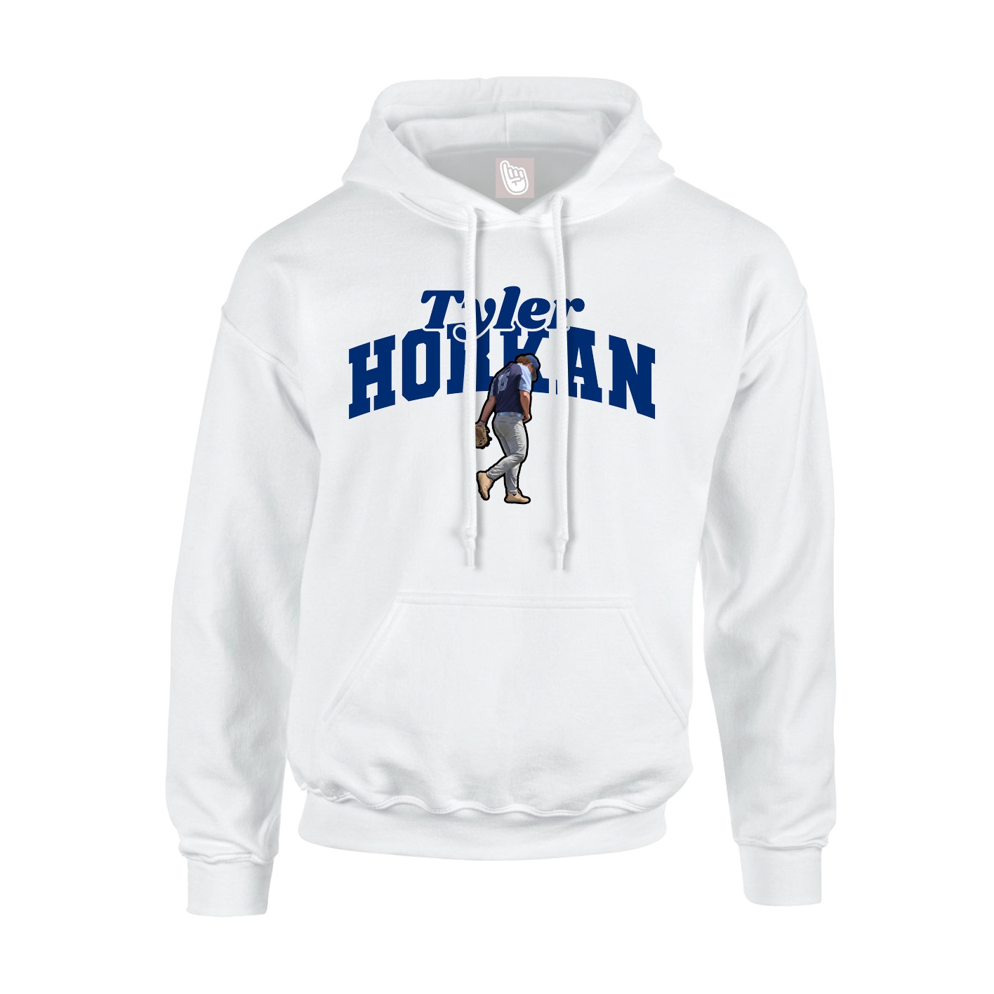 Youth Hoodie — Signature Arch in White