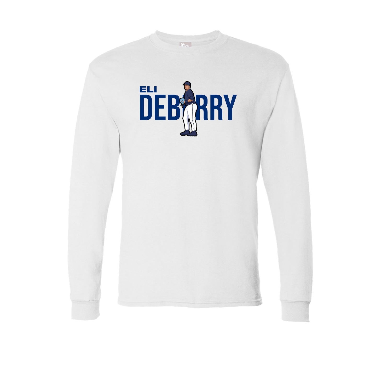 Long Sleeve Tee — Player Name in White