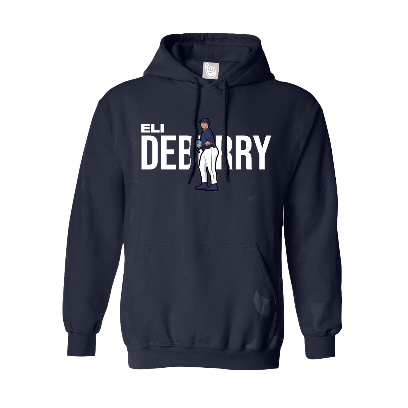 Hoodie — Player Name in Navy