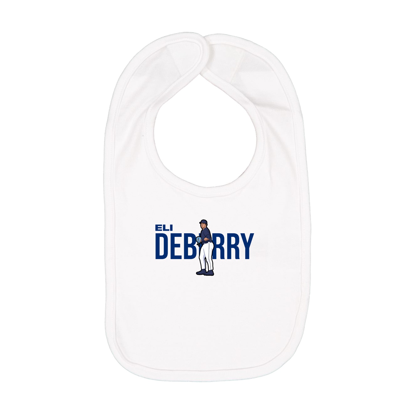 Infant Bib — Player Name in White