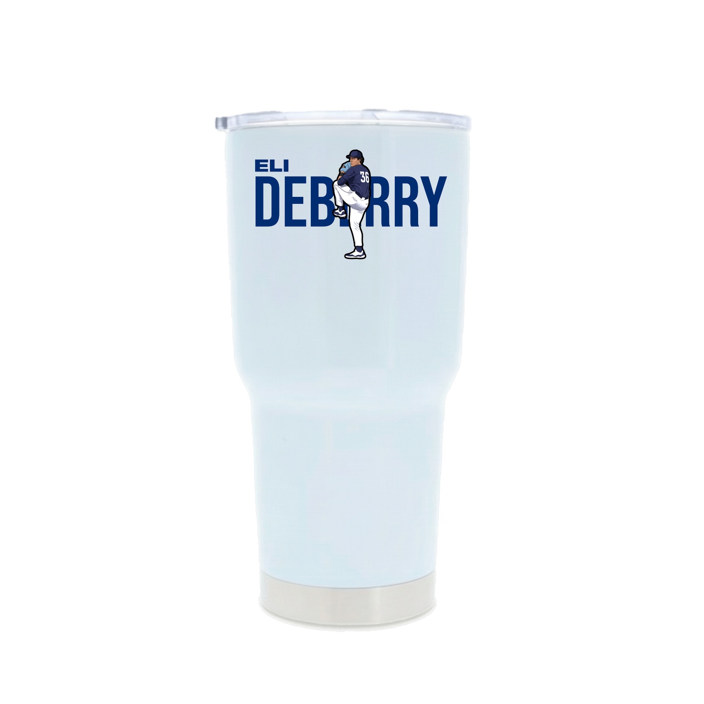 30oz Stainless Steel Tumbler — Player Name in White