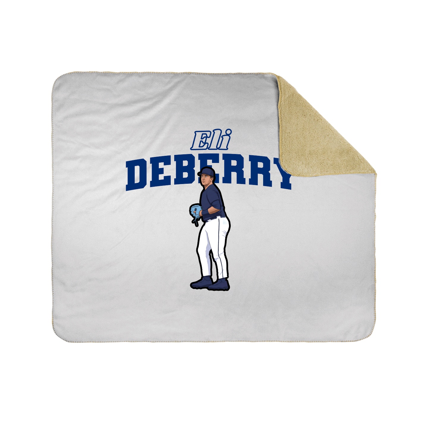 Throw Blanket — Name Arch in White