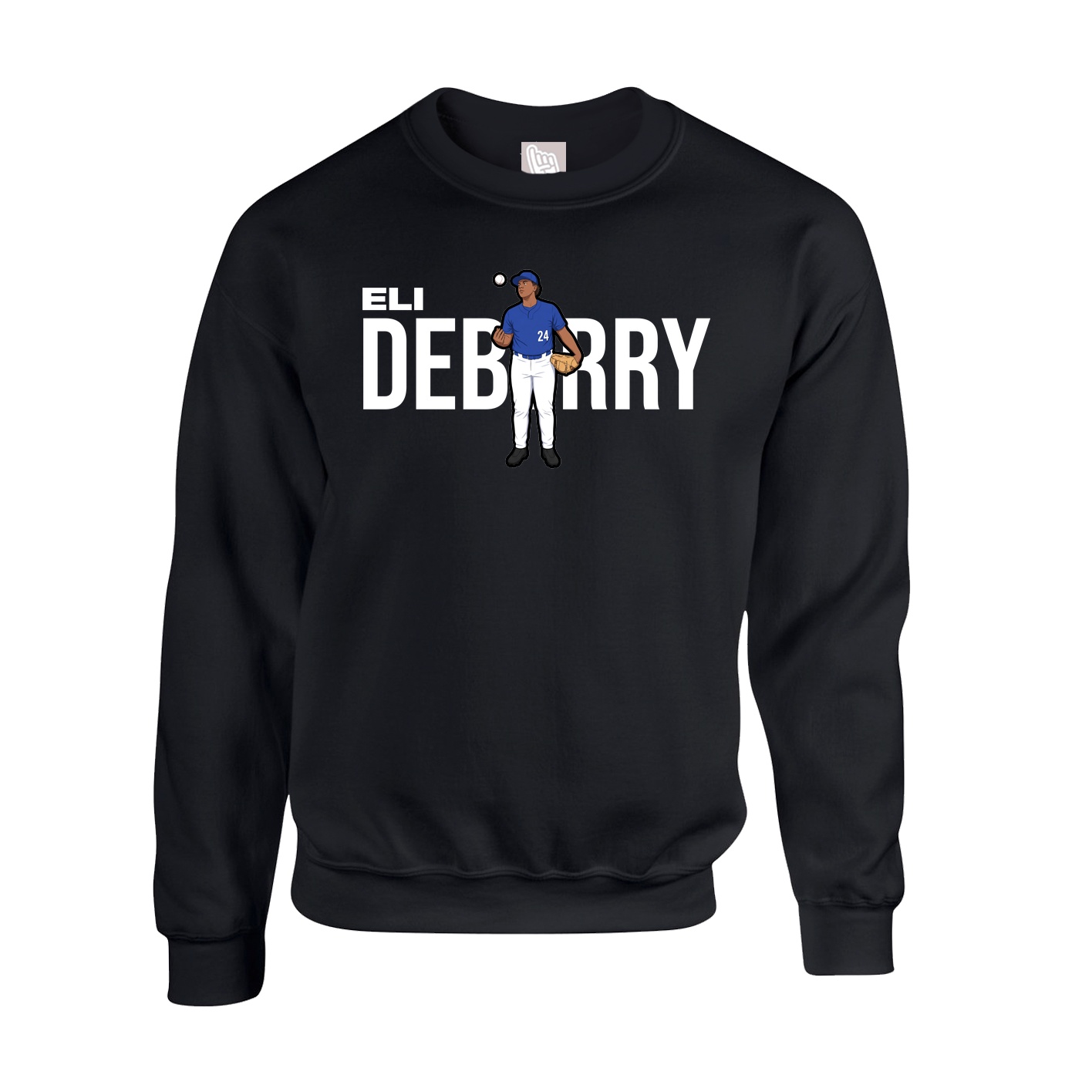 Fleece Crew — Player Name in Black