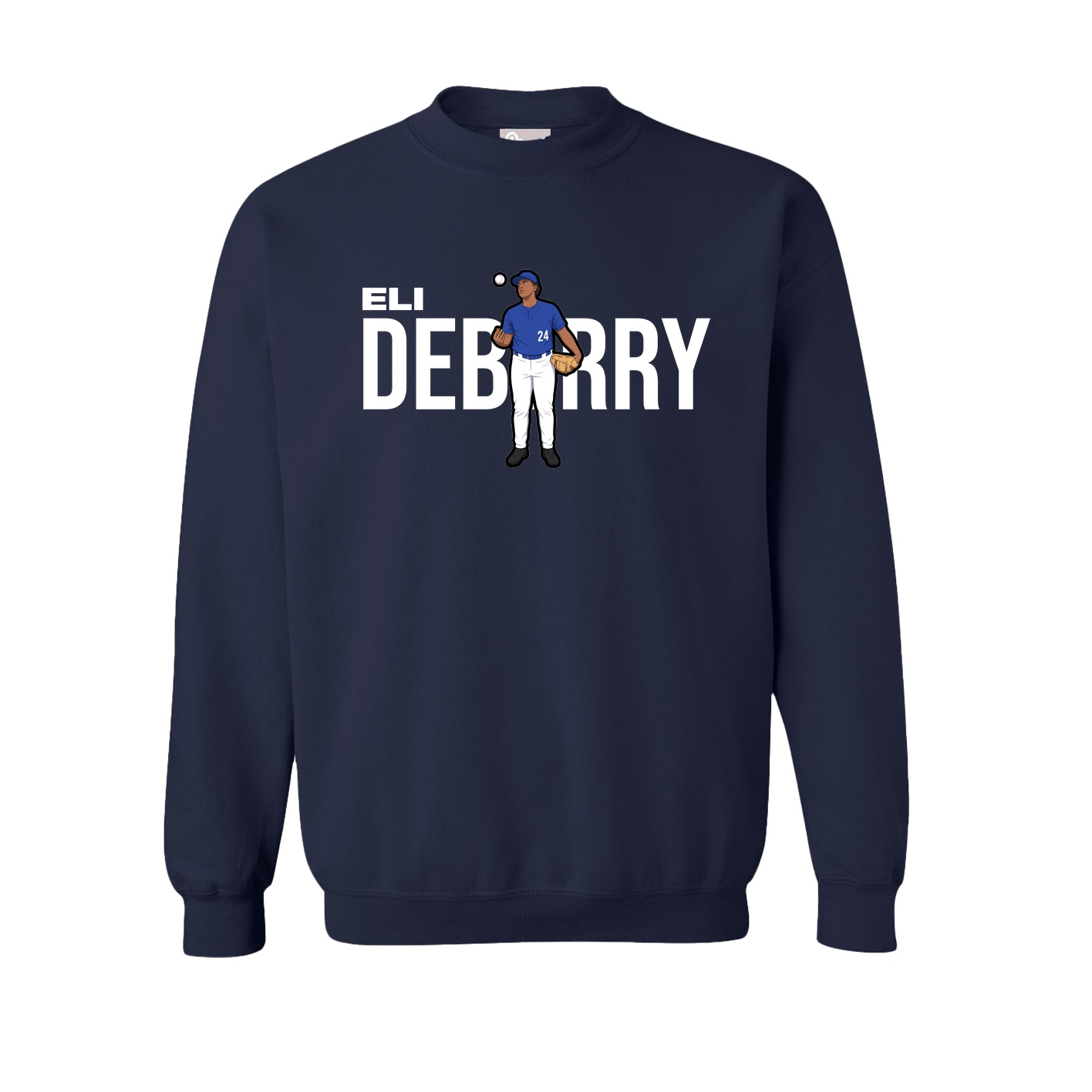 Fleece Crew — Player Name in Navy