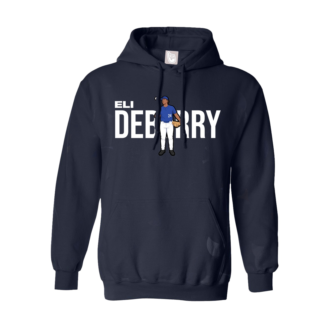 Youth Hoodie — Player Name in Navy