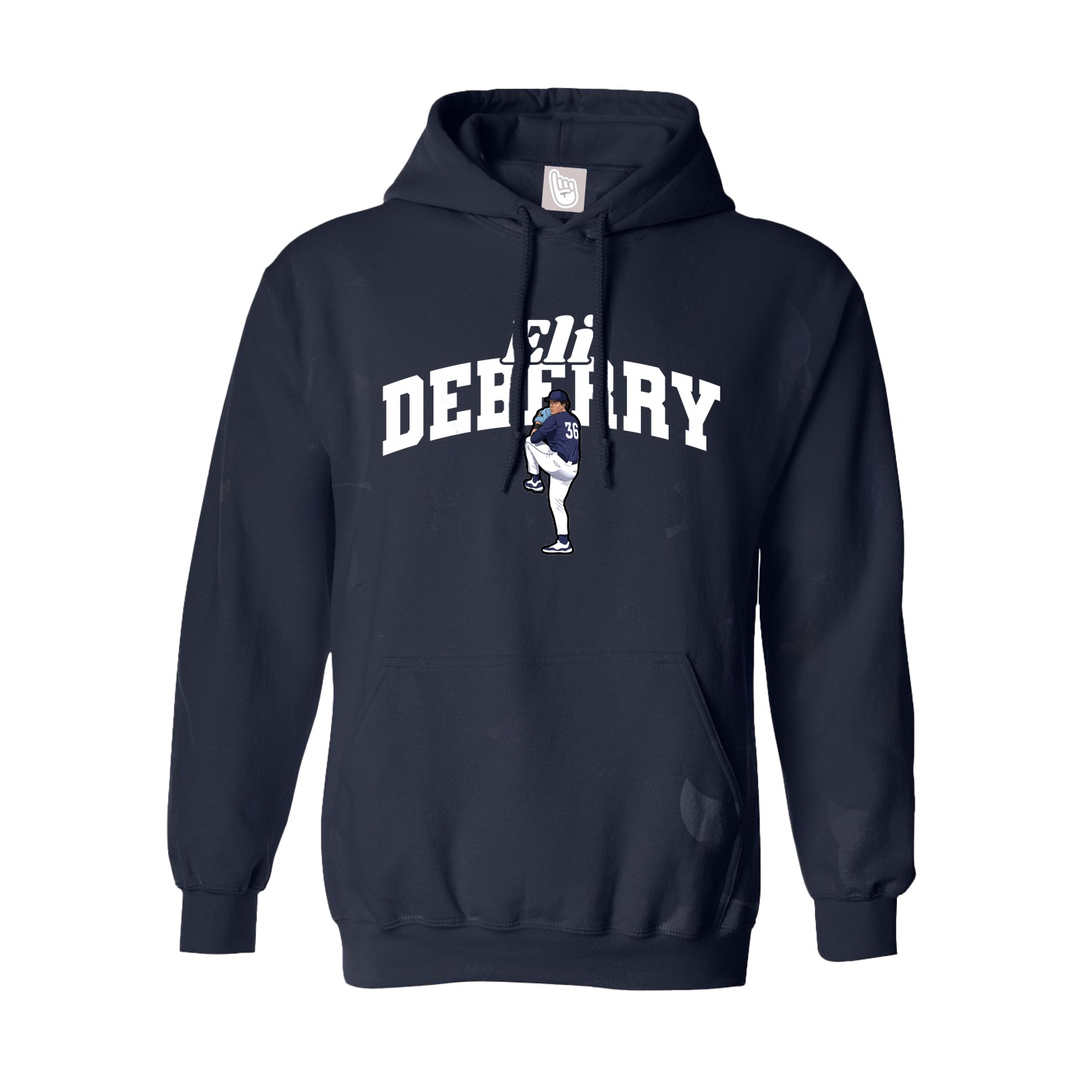 Youth Hoodie — Signature Arch in Navy