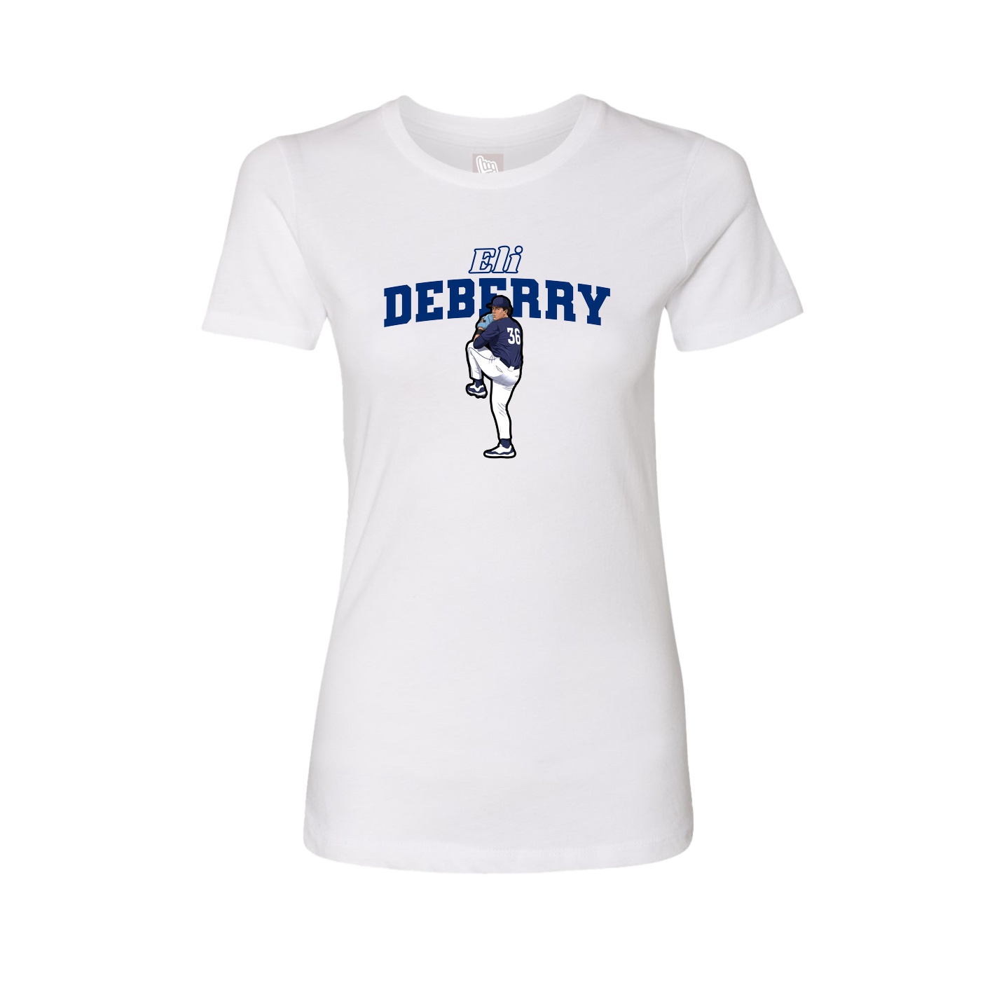 Womens Tee — Name Arch in White