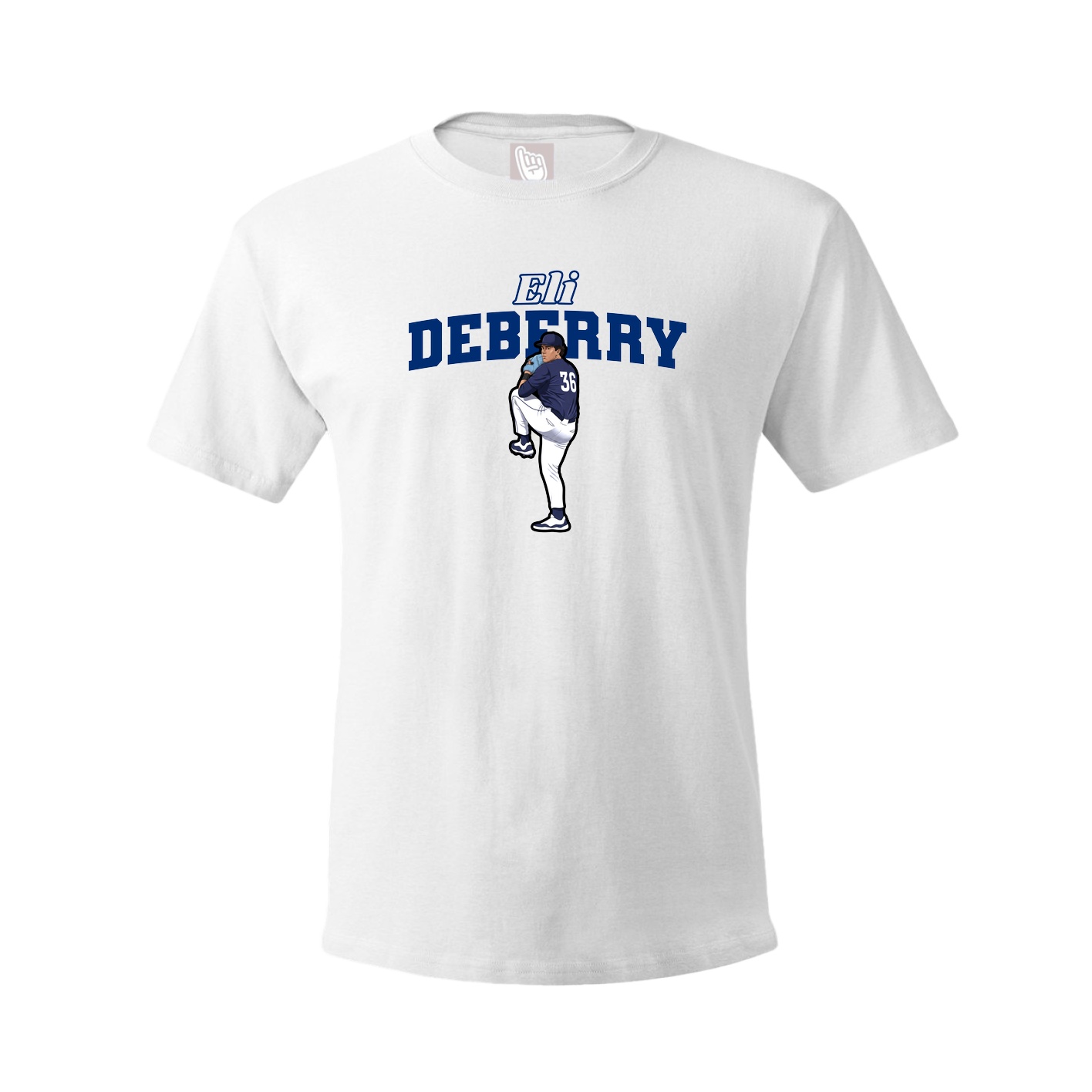 Youth Tee — Name Arch in White