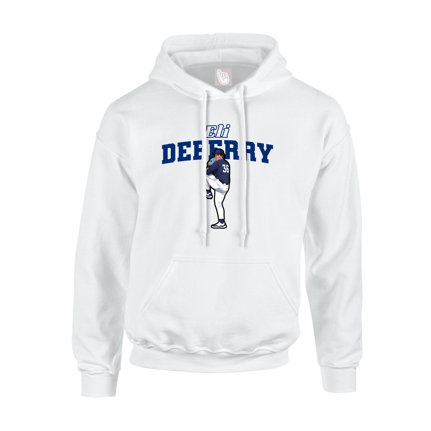Hoodie — Name Arch in White