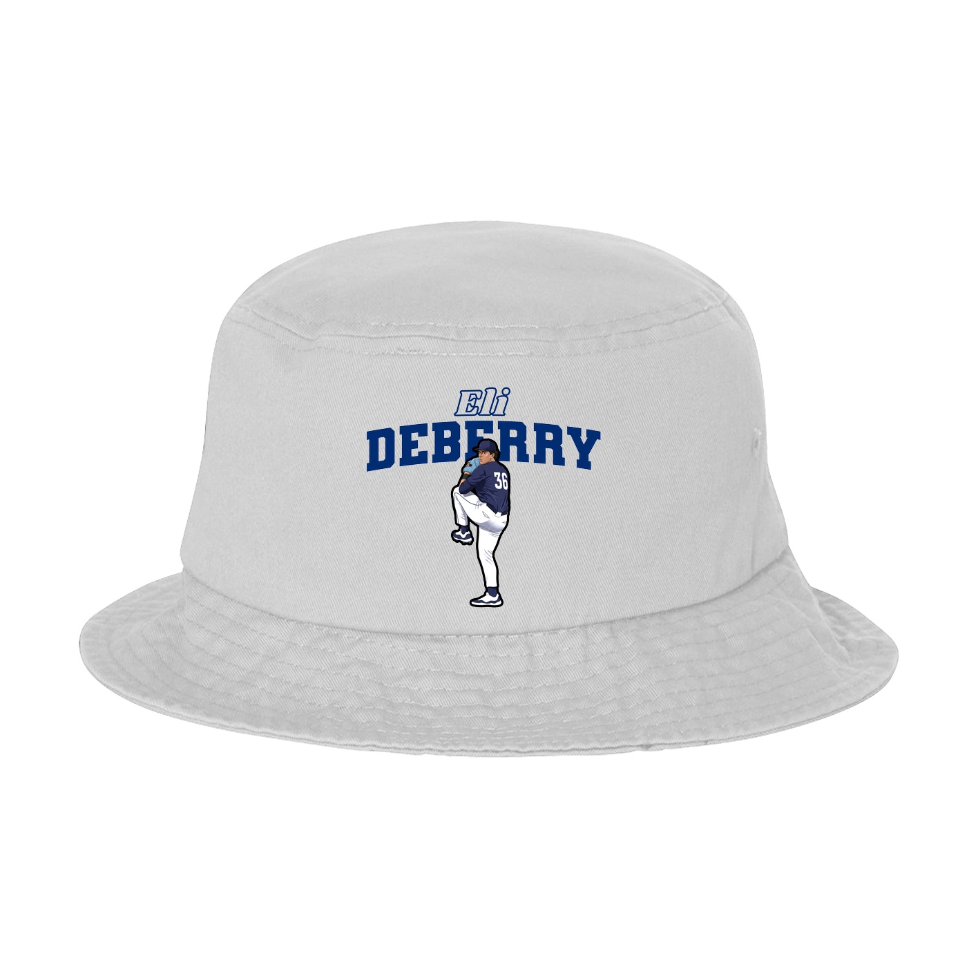 Bucket Cap — Name Arch in White