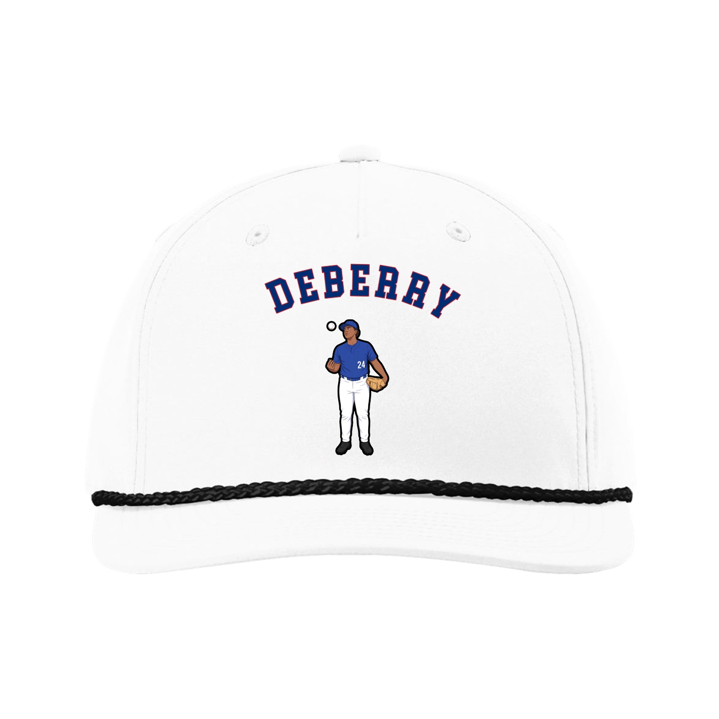 Five-Panel Classic Rope Cap — Shirsey Arch in White