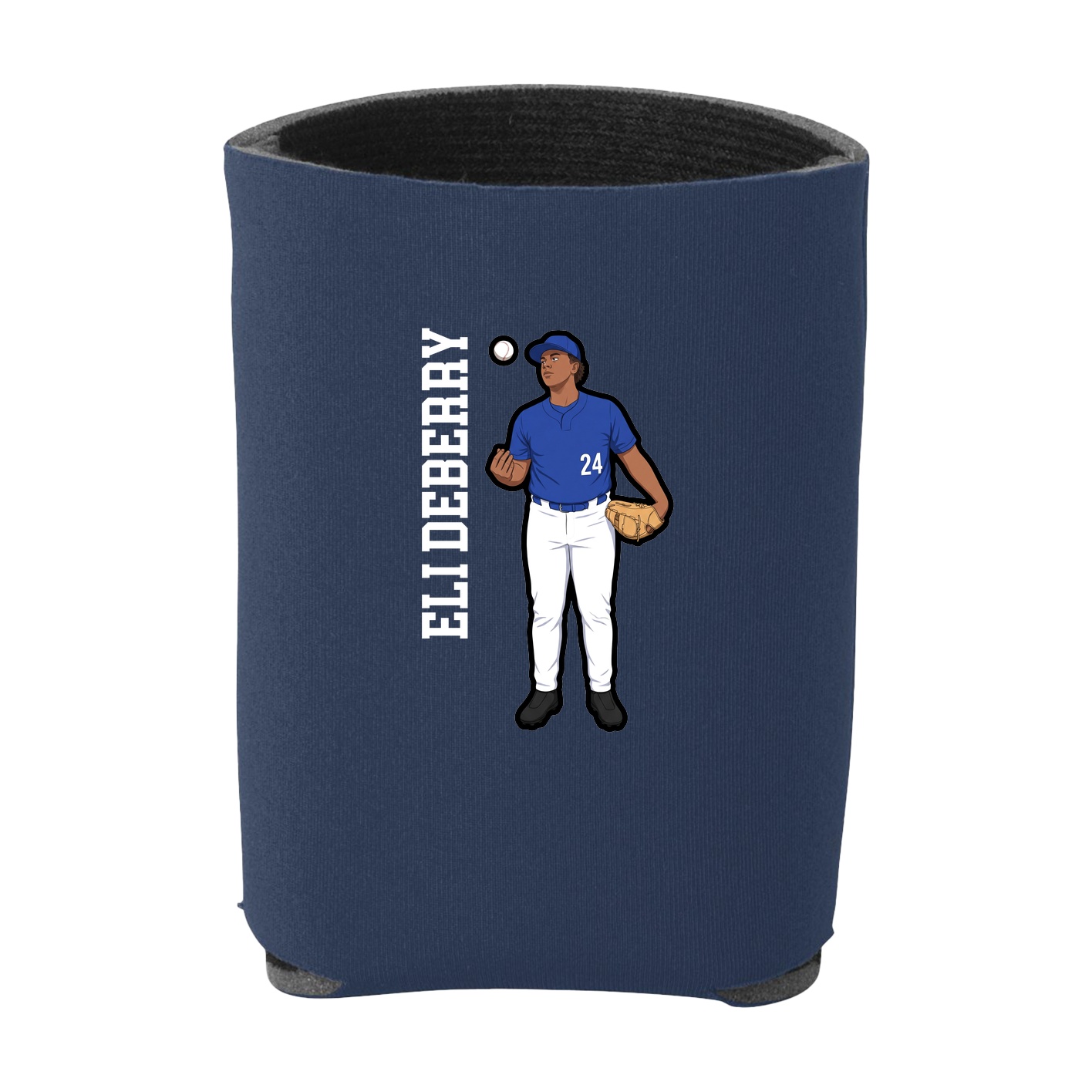 Can Holder — Name Vertical in Navy
