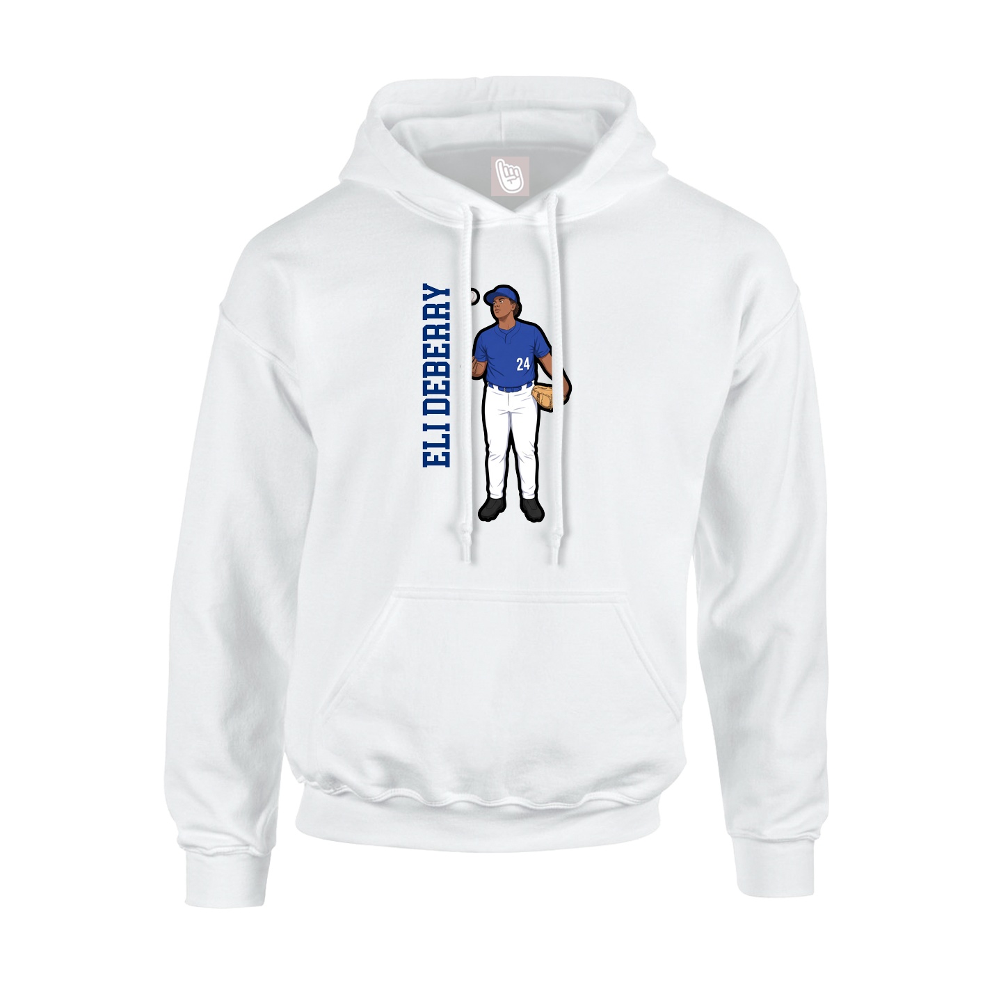 Hoodie — Name Vertical in White