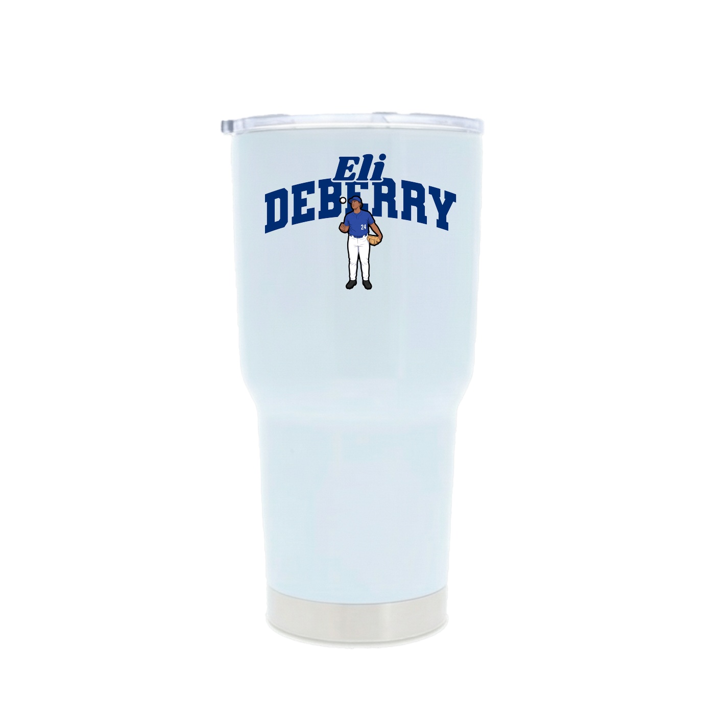 30oz Stainless Steel Tumbler — Signature Arch in White