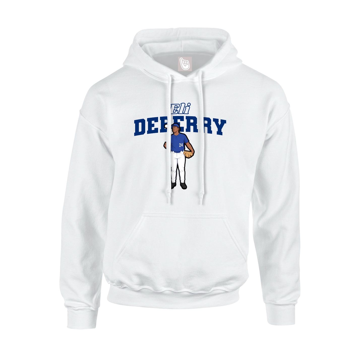 Hoodie — Name Arch in White