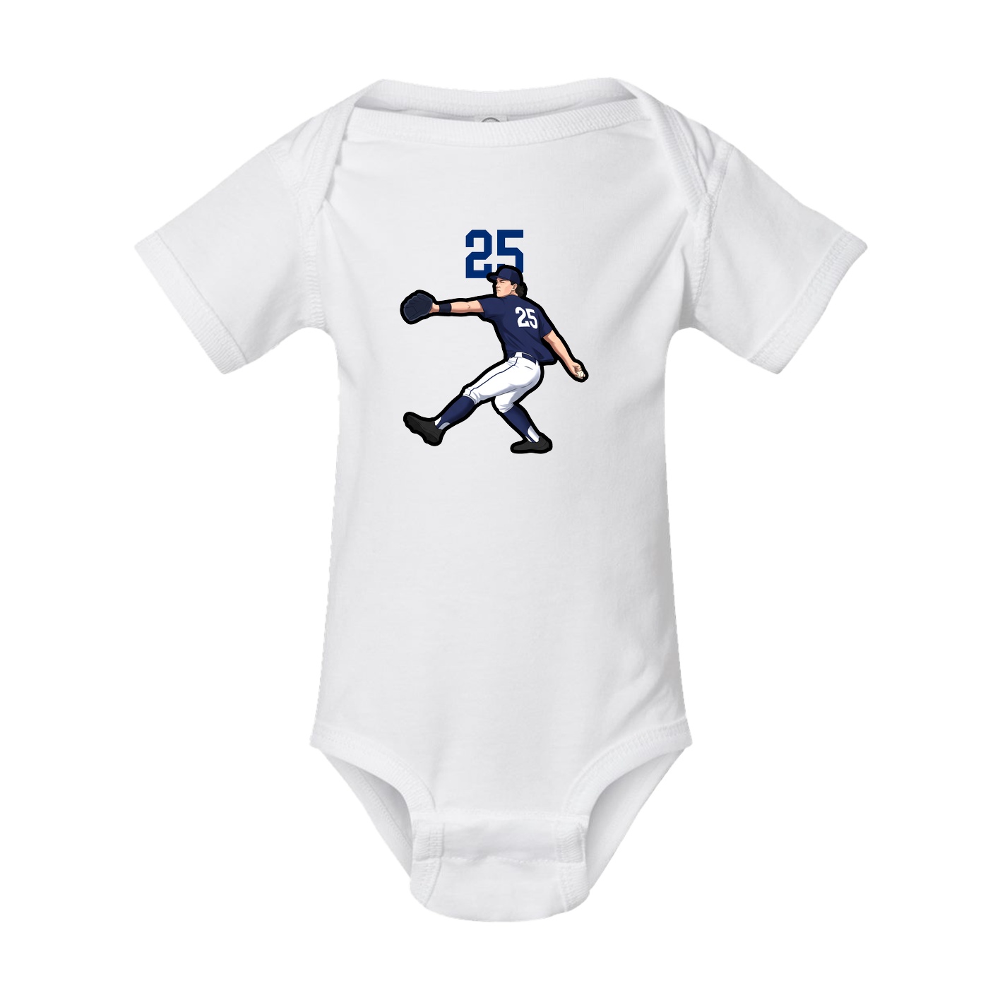 Baby Onesie — Number Top in White