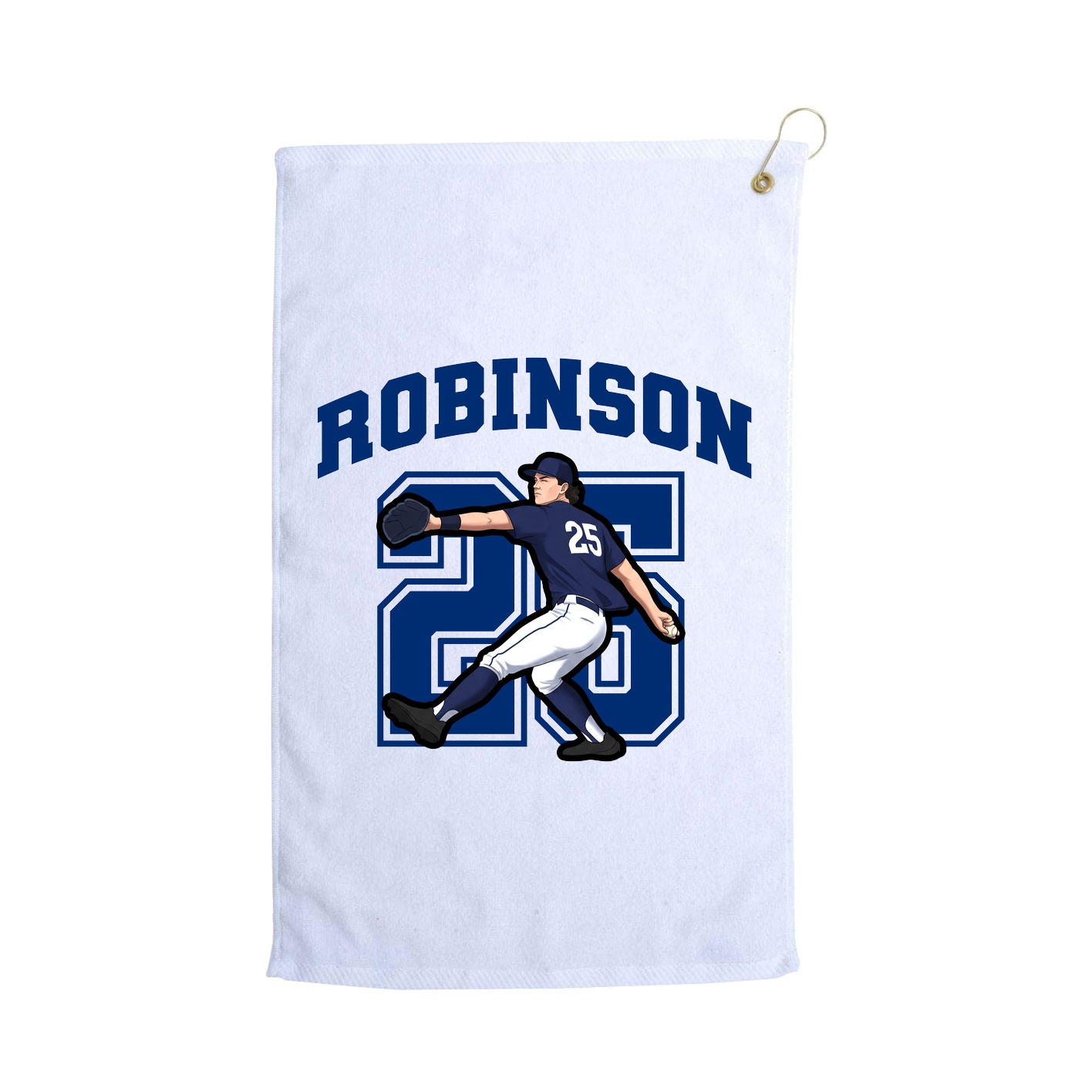 Golf Towel — Number in White
