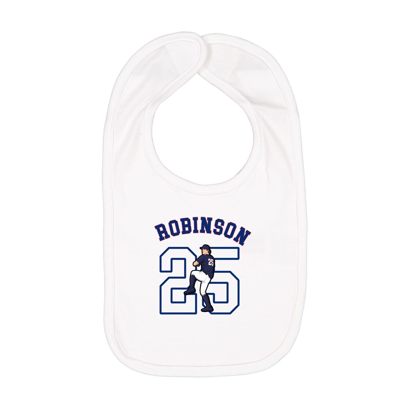 Infant Bib — Shirsey Arch in White
