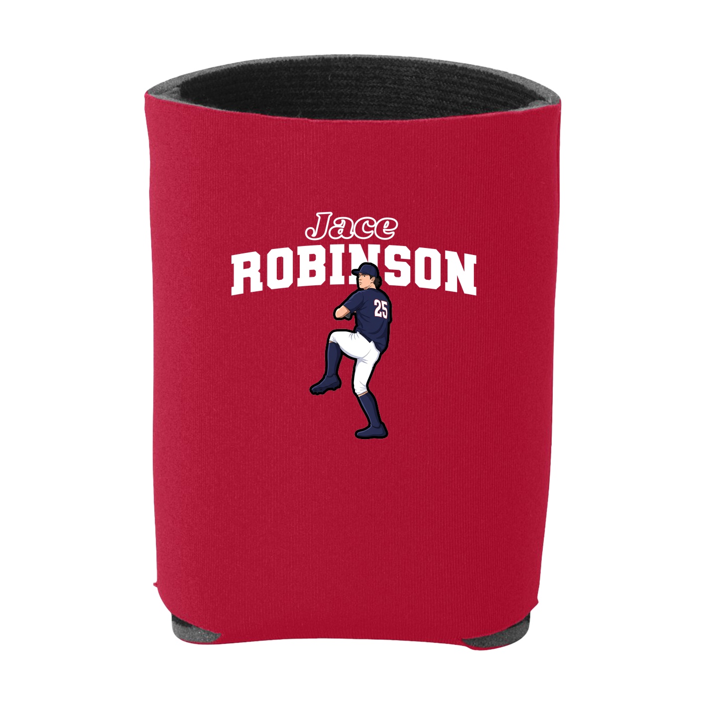 Can Holder — Name Arch in Red