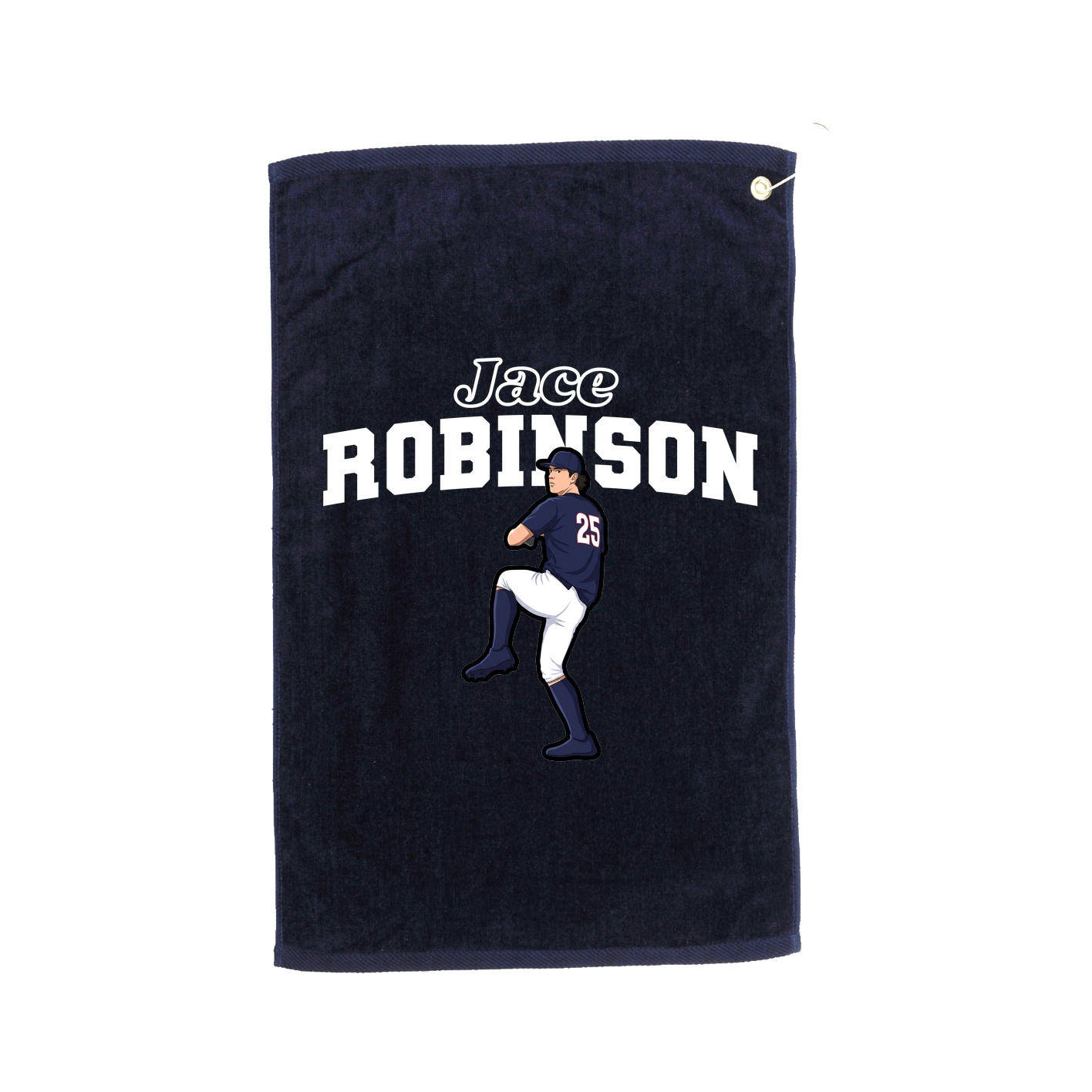 Golf Towel — Name Arch in Navy
