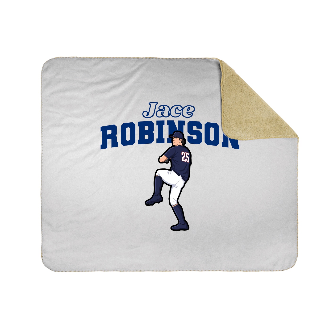 Throw Blanket — Name Arch in White