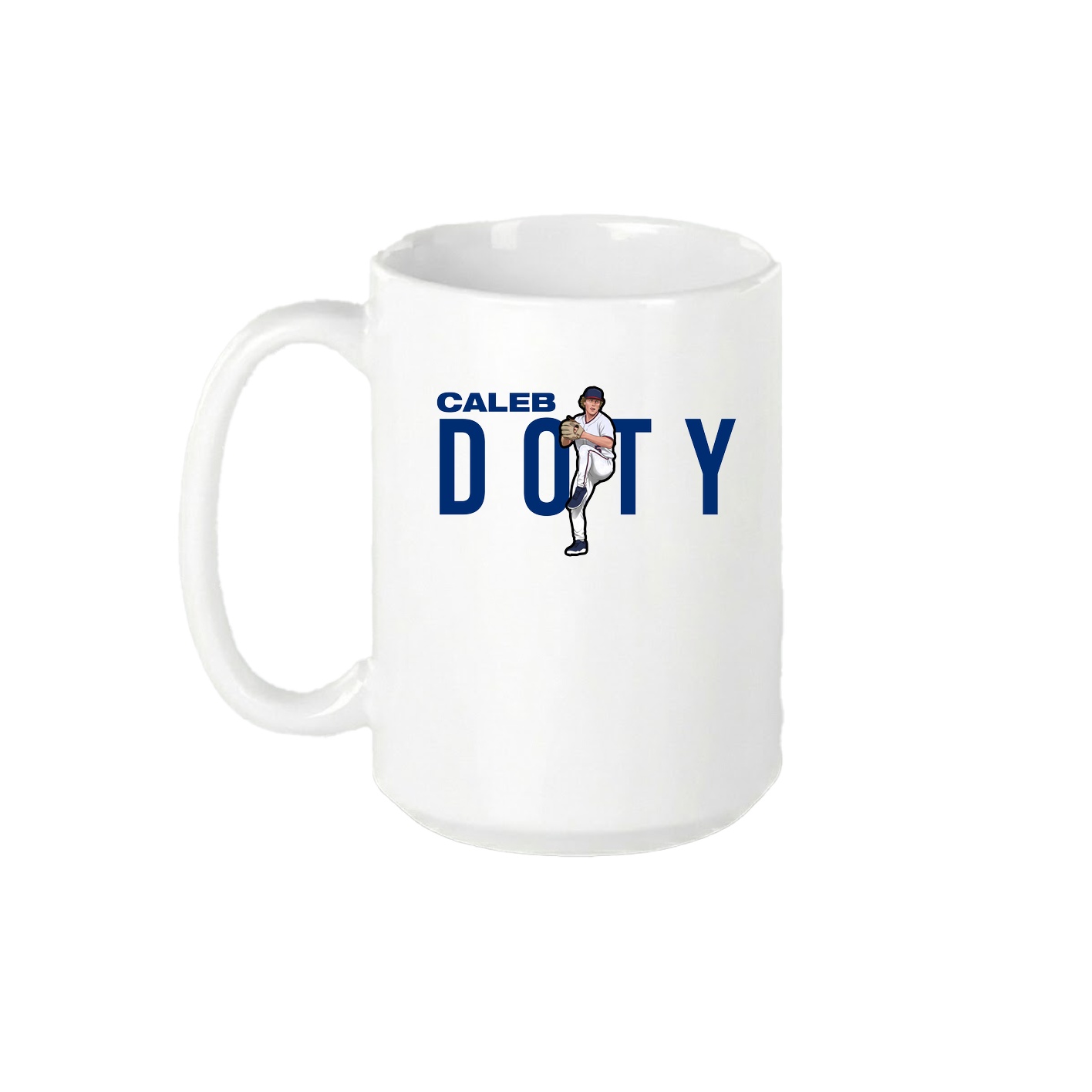 15oz Coffee Mug — Player Name in White