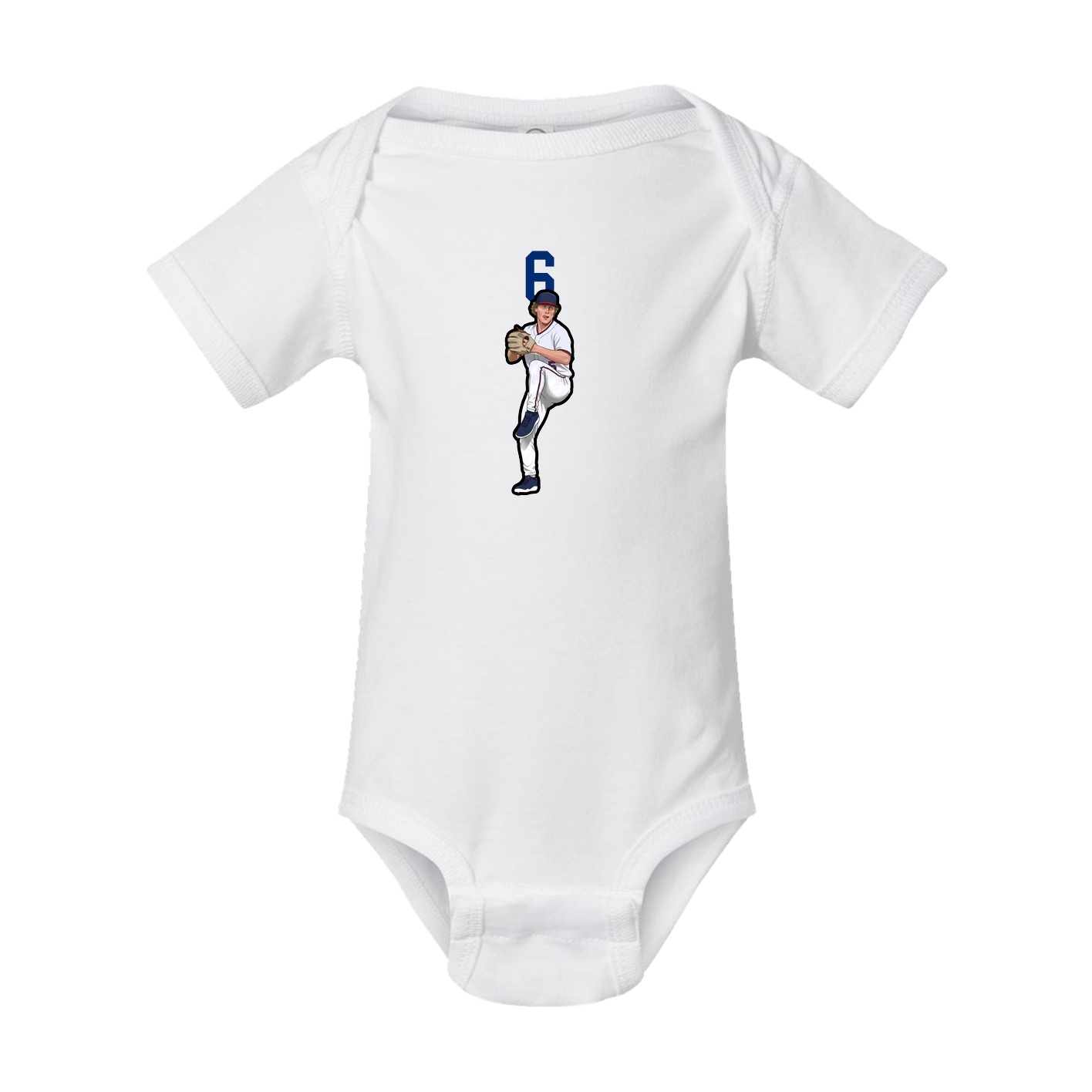 Baby Onesie — Number Top in White