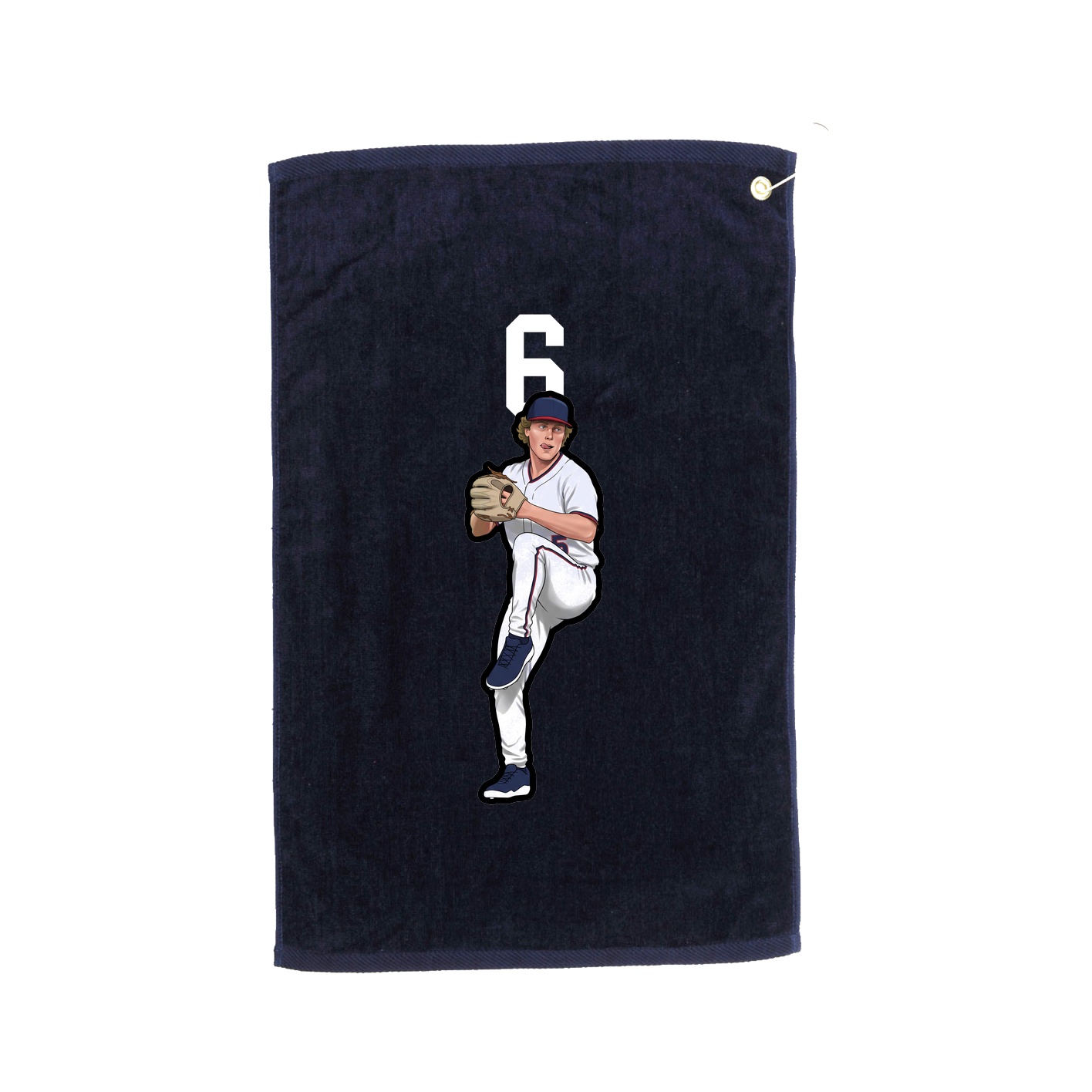 Golf Towel — Number Top in Navy