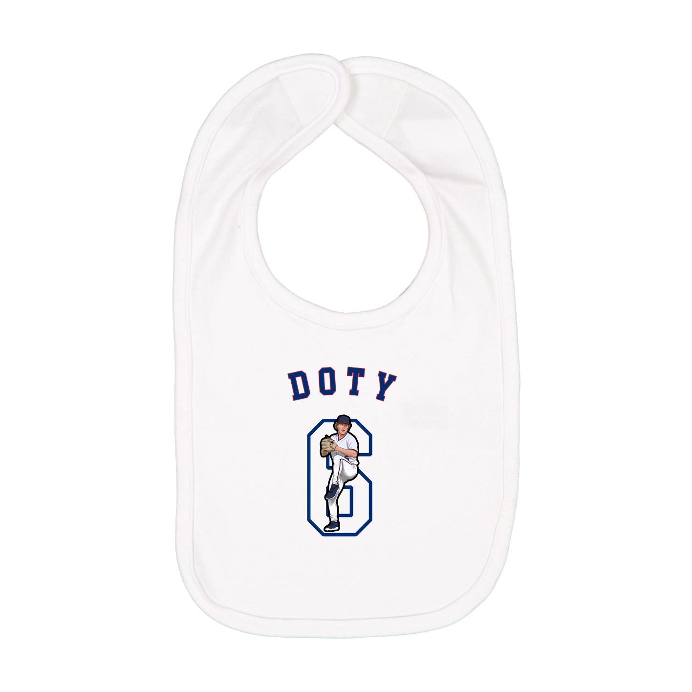 Infant Bib — Shirsey Arch in White